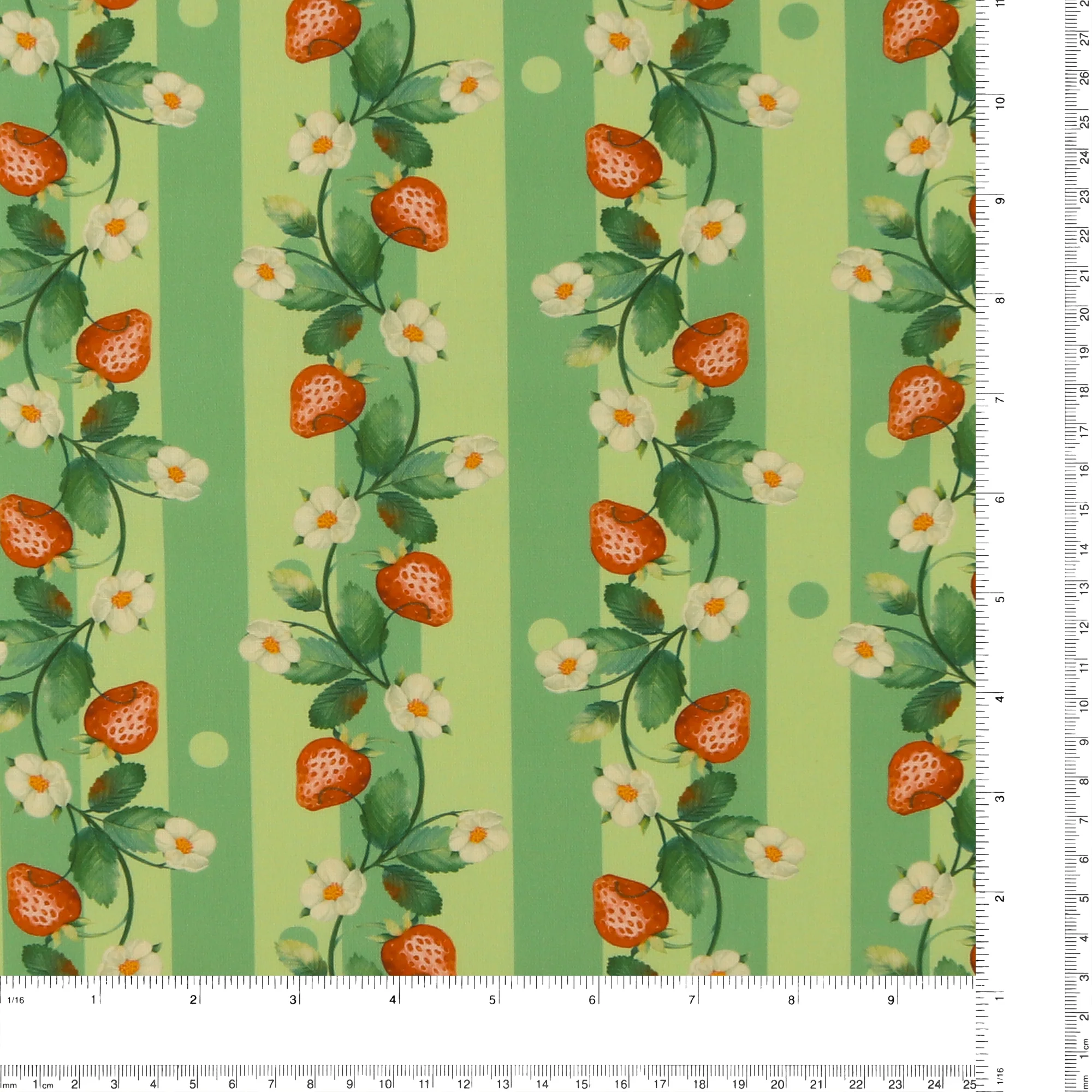 Printed Cotton - Strawberry Fields - 002 - Mint - Image 3