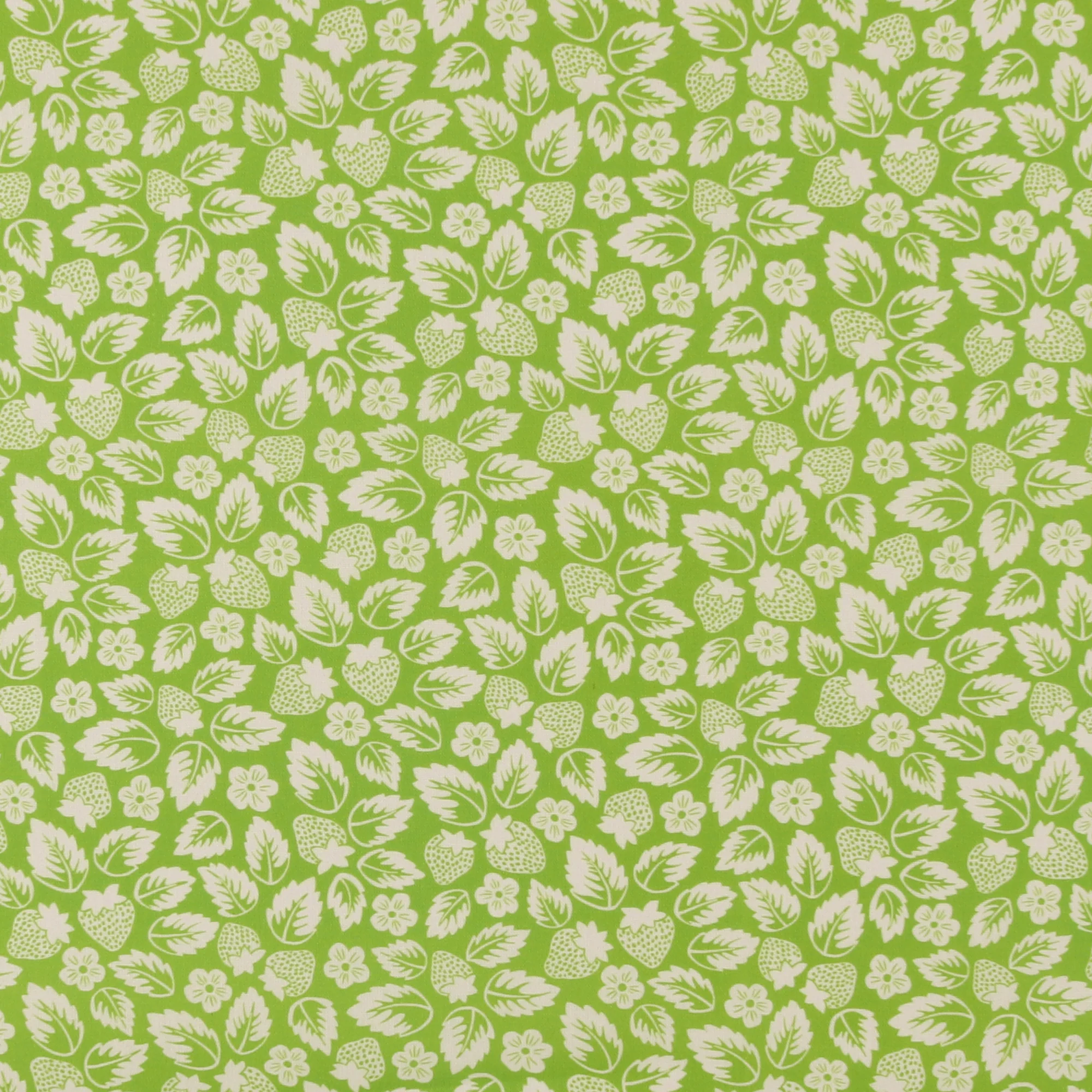 Printed Cotton - Strawberry Fields - 009 - Lime