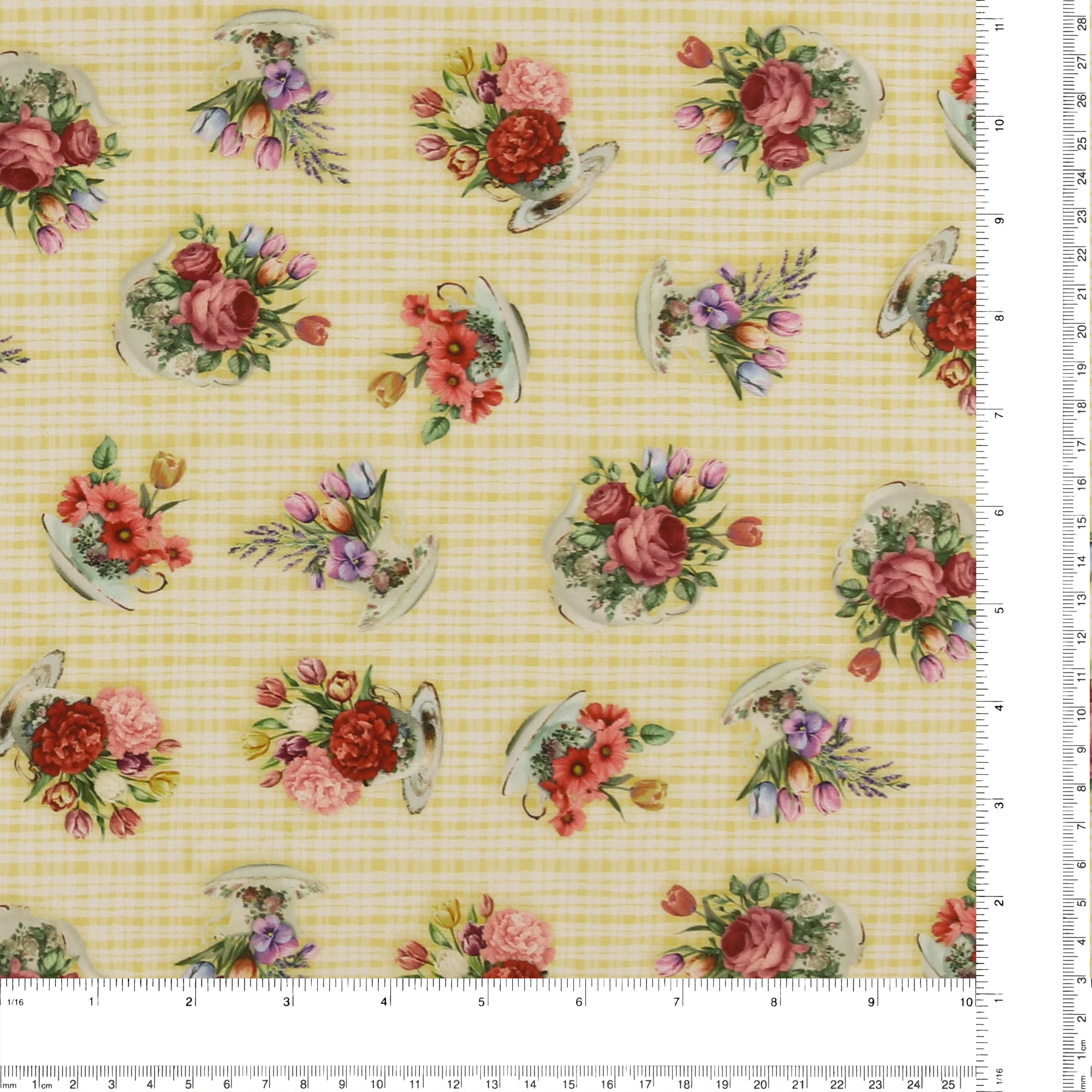 Printed Cotton - Tea Party - 008 - Bright Yellow - Image 3