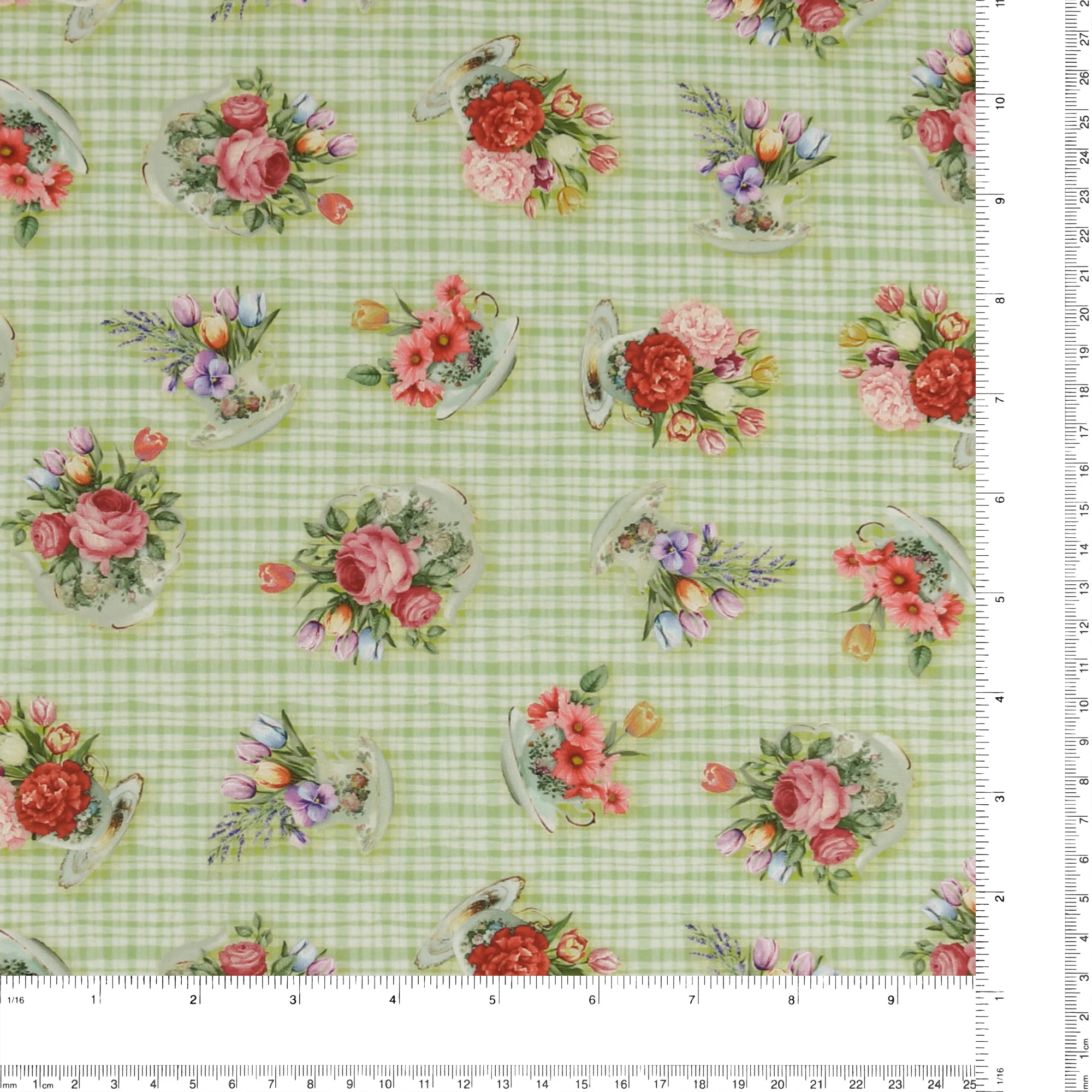 Printed Cotton - Tea Party - 009 - Mint - Image 3