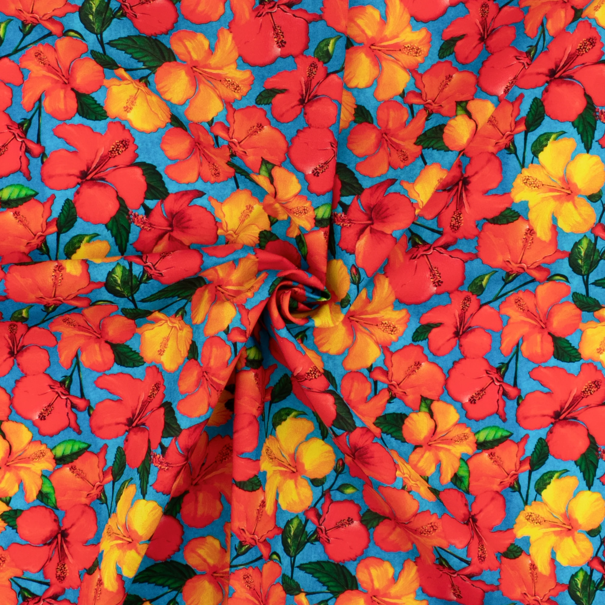 Printed Cotton - TROPICAL PARADISE - 003 - Blue - Image 2