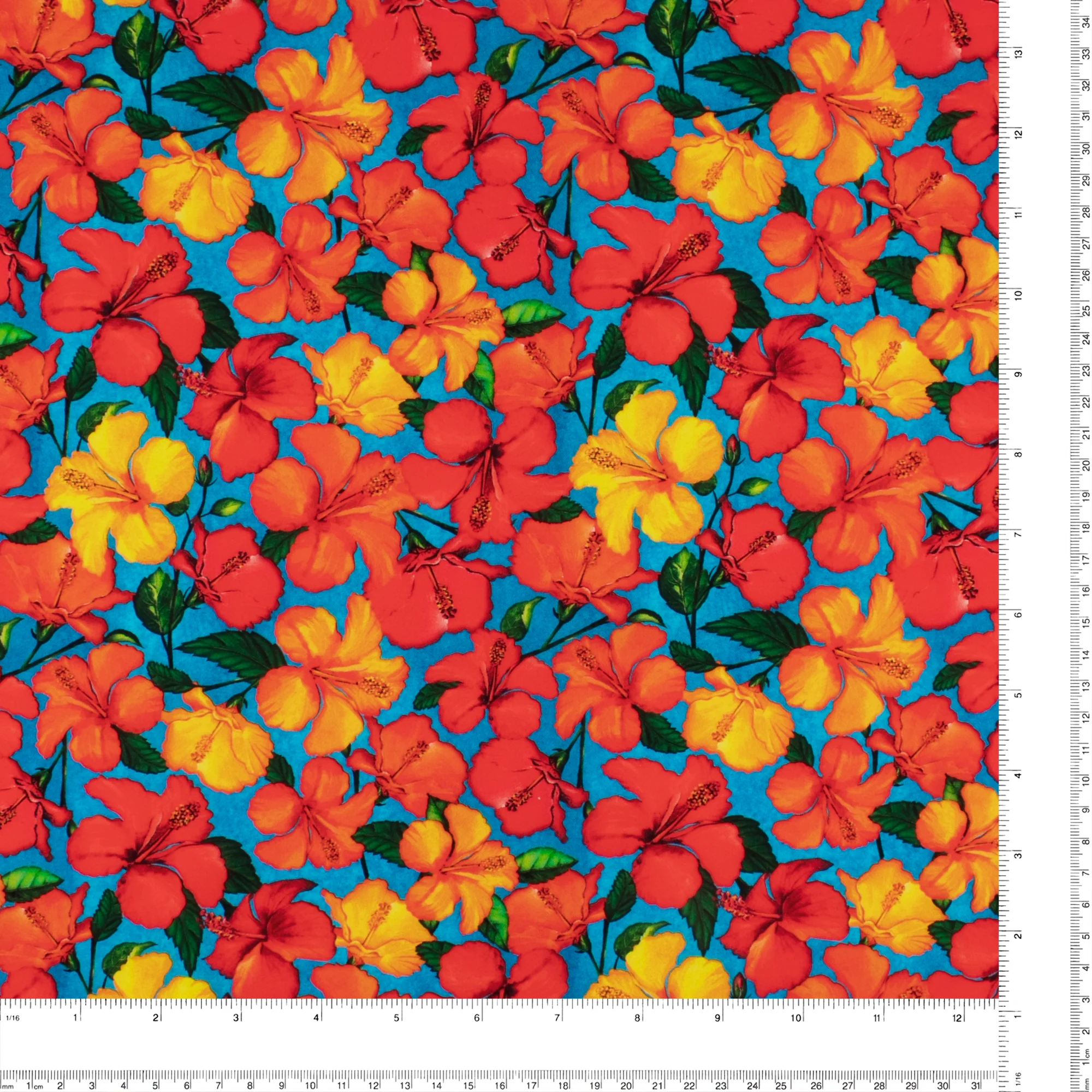 Printed Cotton - TROPICAL PARADISE - 003 - Blue - Image 3
