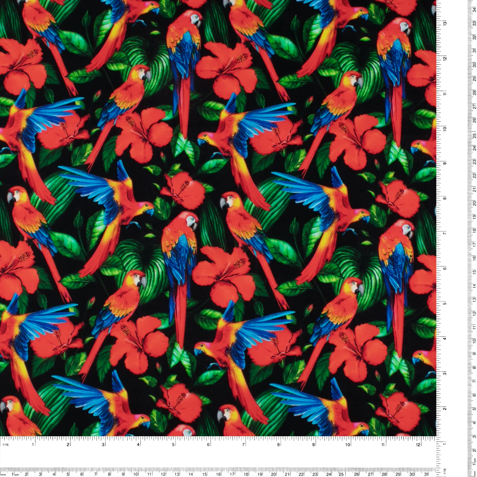 Printed Cotton - TROPICAL PARADISE - 006 - Black - Image 3