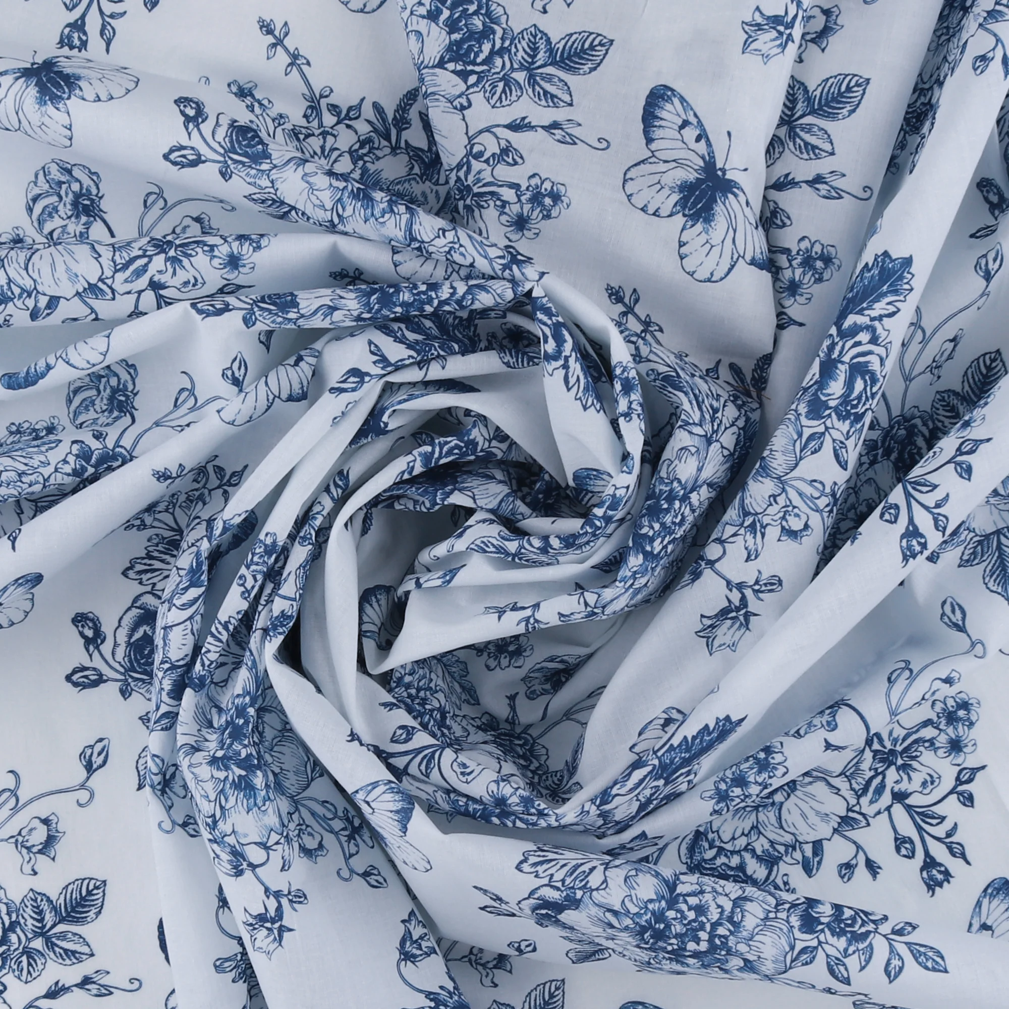 Printed Cotton Voile - EVERYDAY BLUES - 001 - Dark Bleu - Image 2