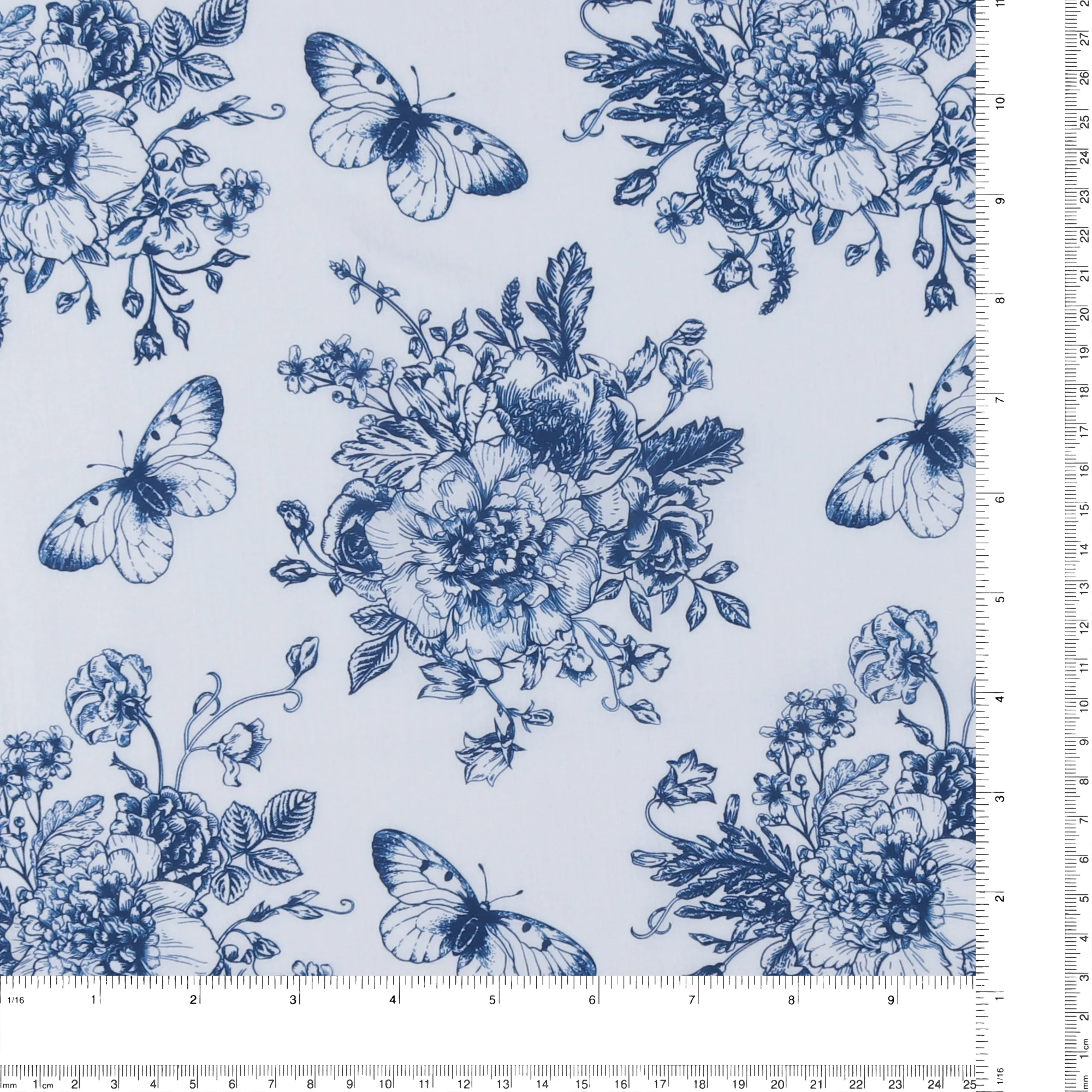 Printed Cotton Voile - EVERYDAY BLUES - 001 - Dark Bleu - Image 3
