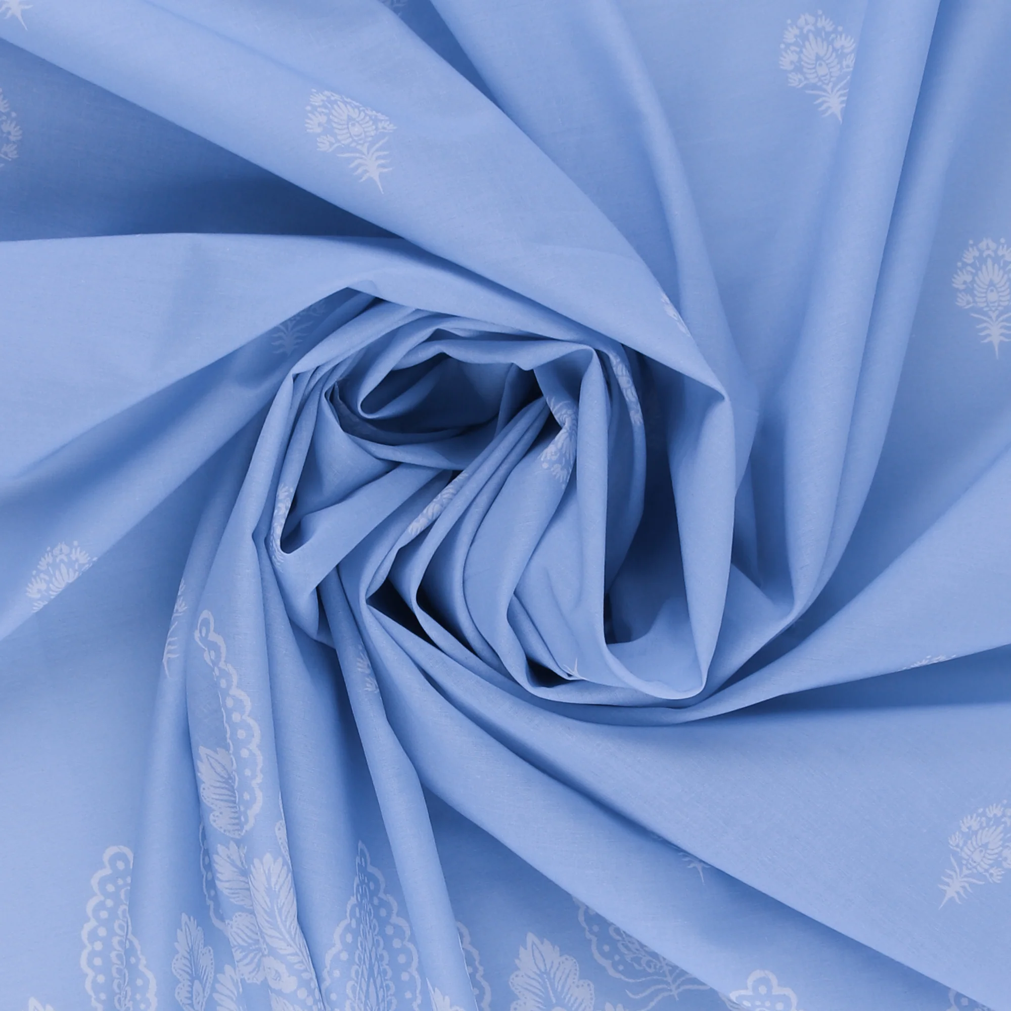 Printed Cotton Voile - EVERYDAY BLUES - 007 - Light Blue - Image 2