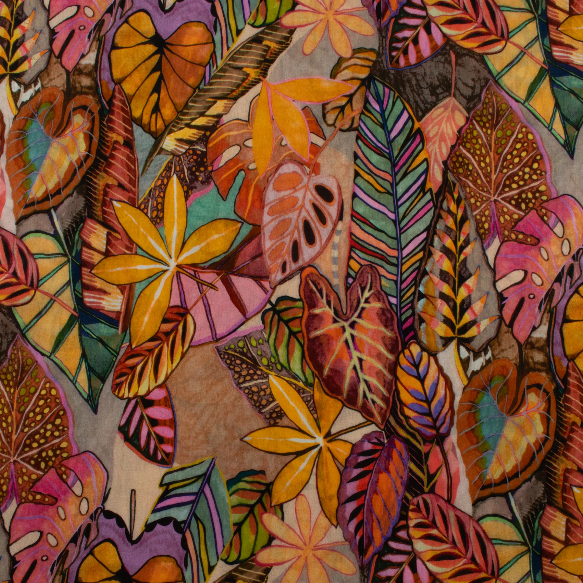 Printed Cotton Voile - MARBELLA - 006 - Golden Wheat