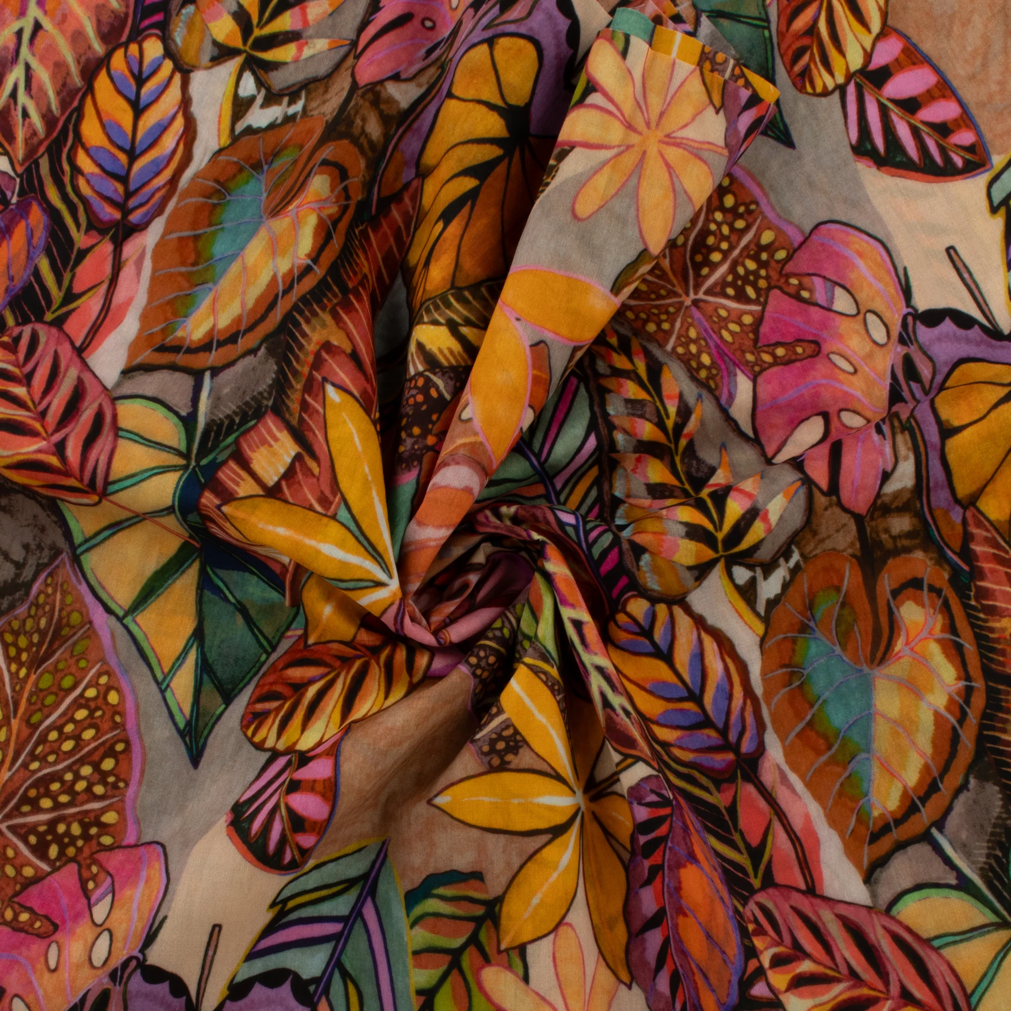 Printed Cotton Voile - MARBELLA - 006 - Golden Wheat - Image 2