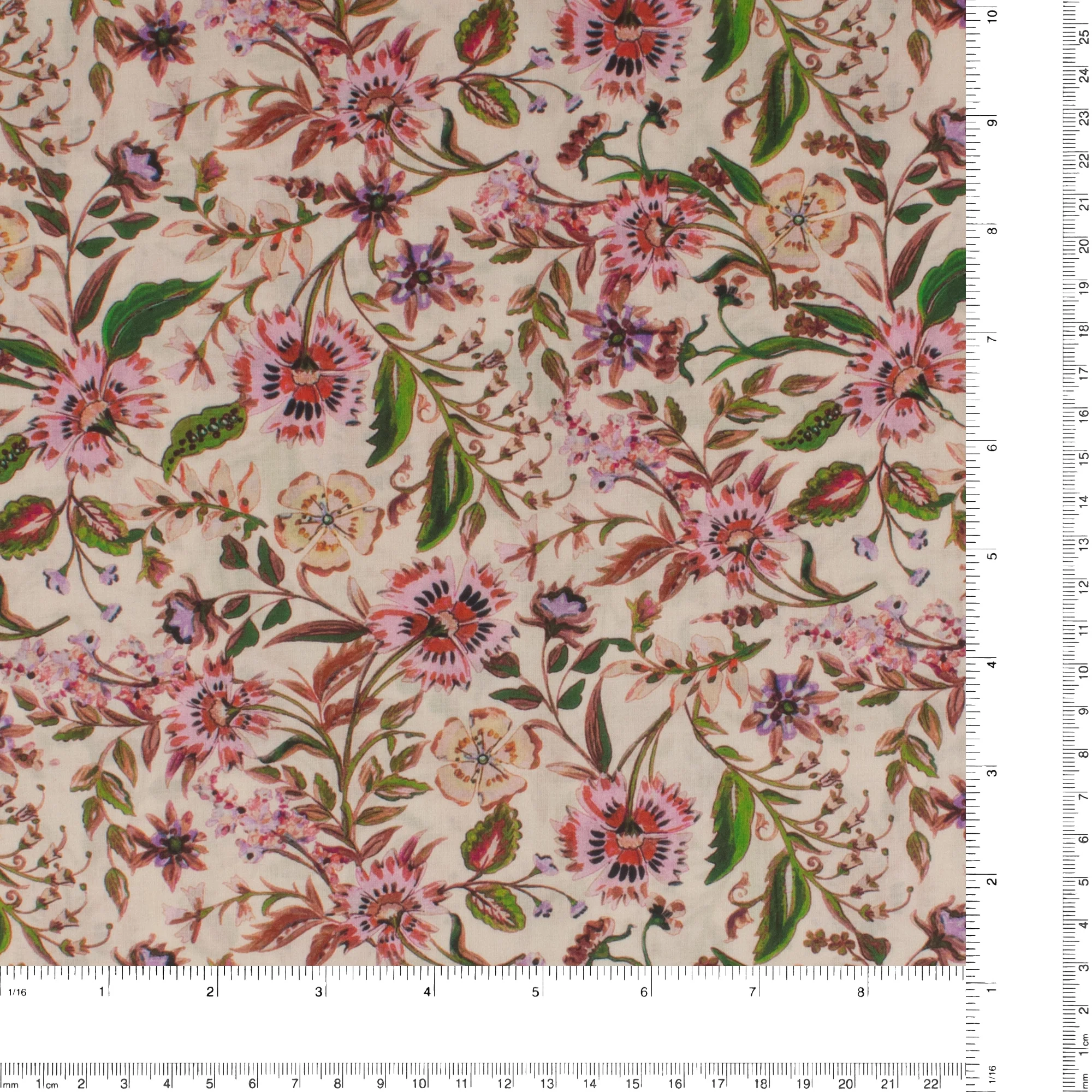 Printed Cotton Voile - MARBELLA - 008 - Light Peach - Image 3