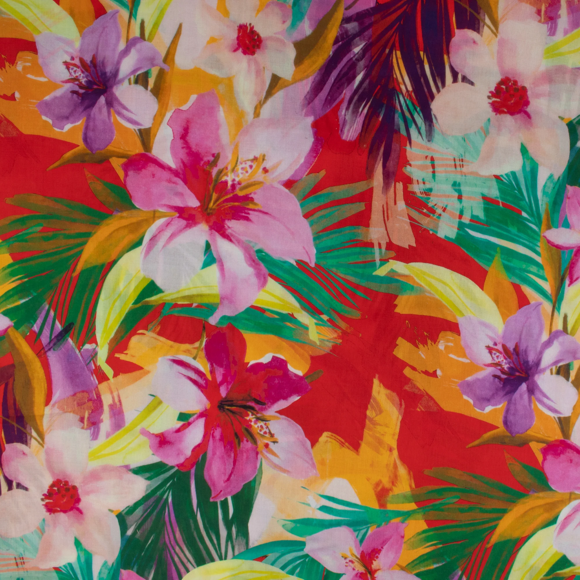 Printed Cotton Voile - MARBELLA - 011 - Pink