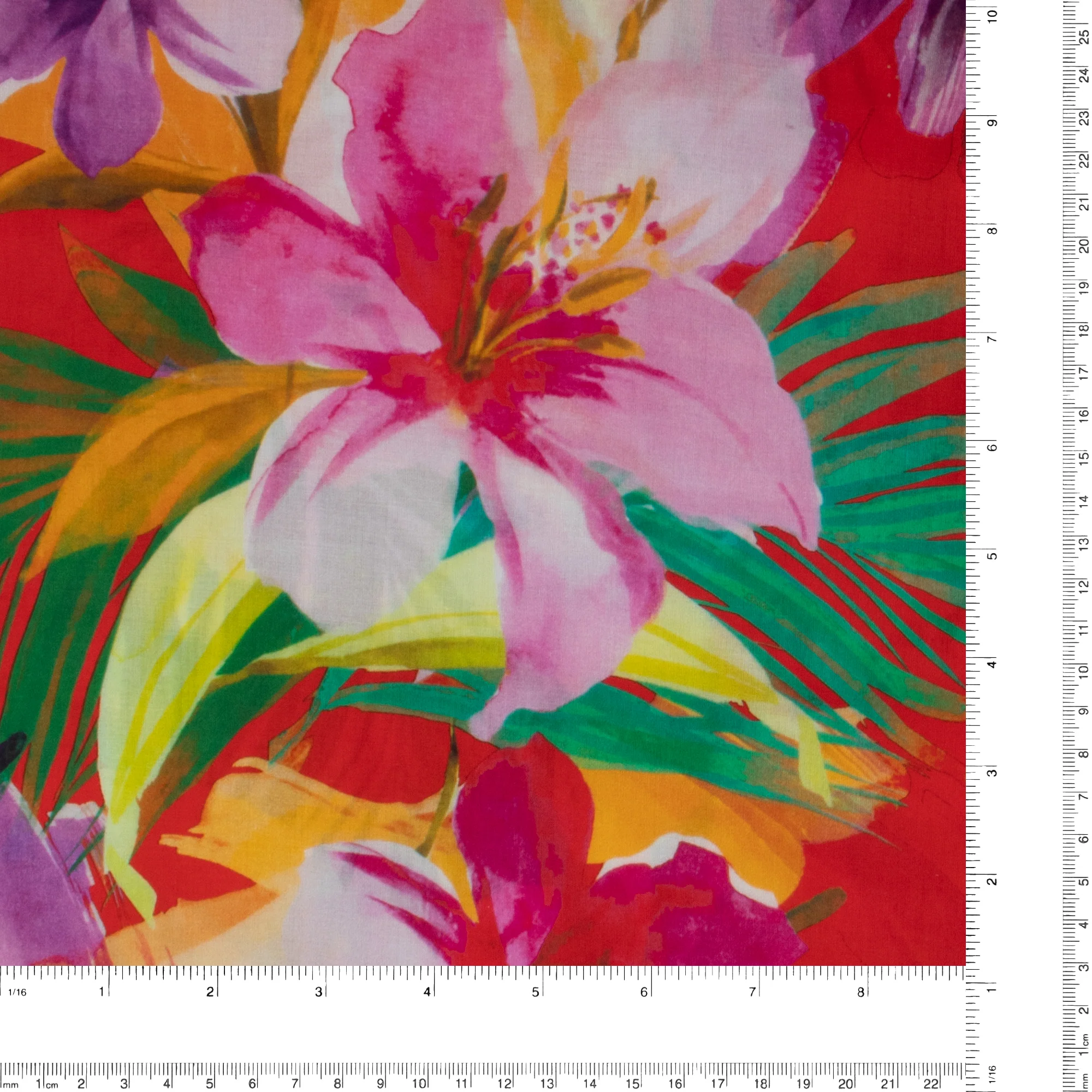 Printed Cotton Voile - MARBELLA - 011 - Pink - Image 3