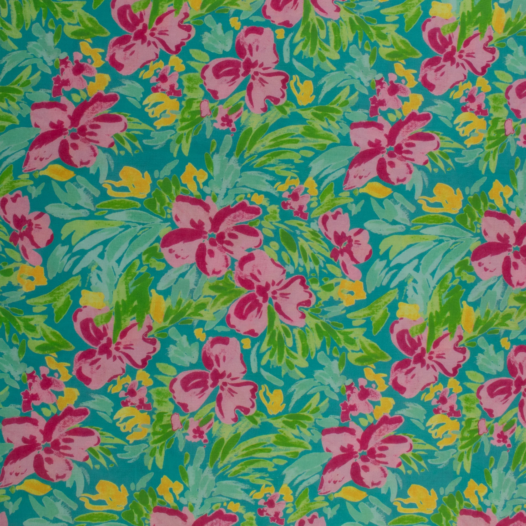 Printed Cotton Voile - MARBELLA - 012 - Turquoise