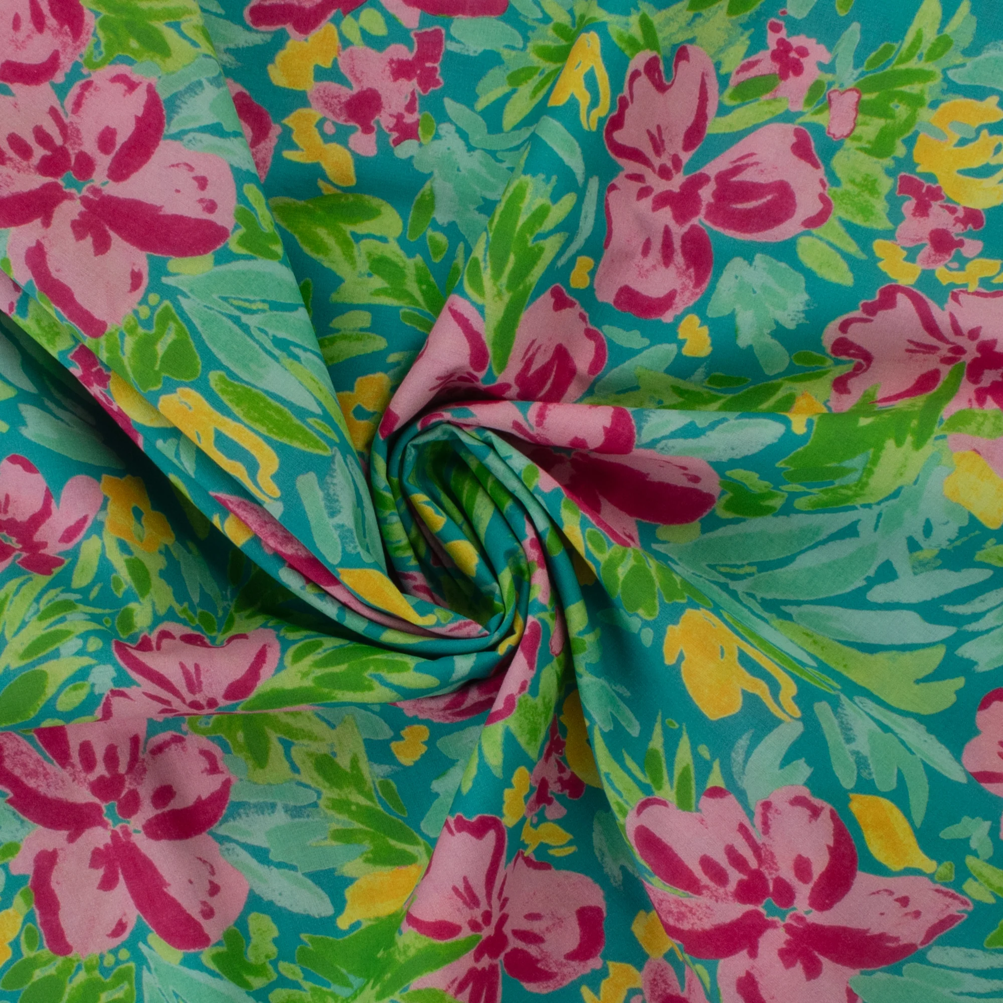 Printed Cotton Voile - MARBELLA - 012 - Turquoise - Image 2