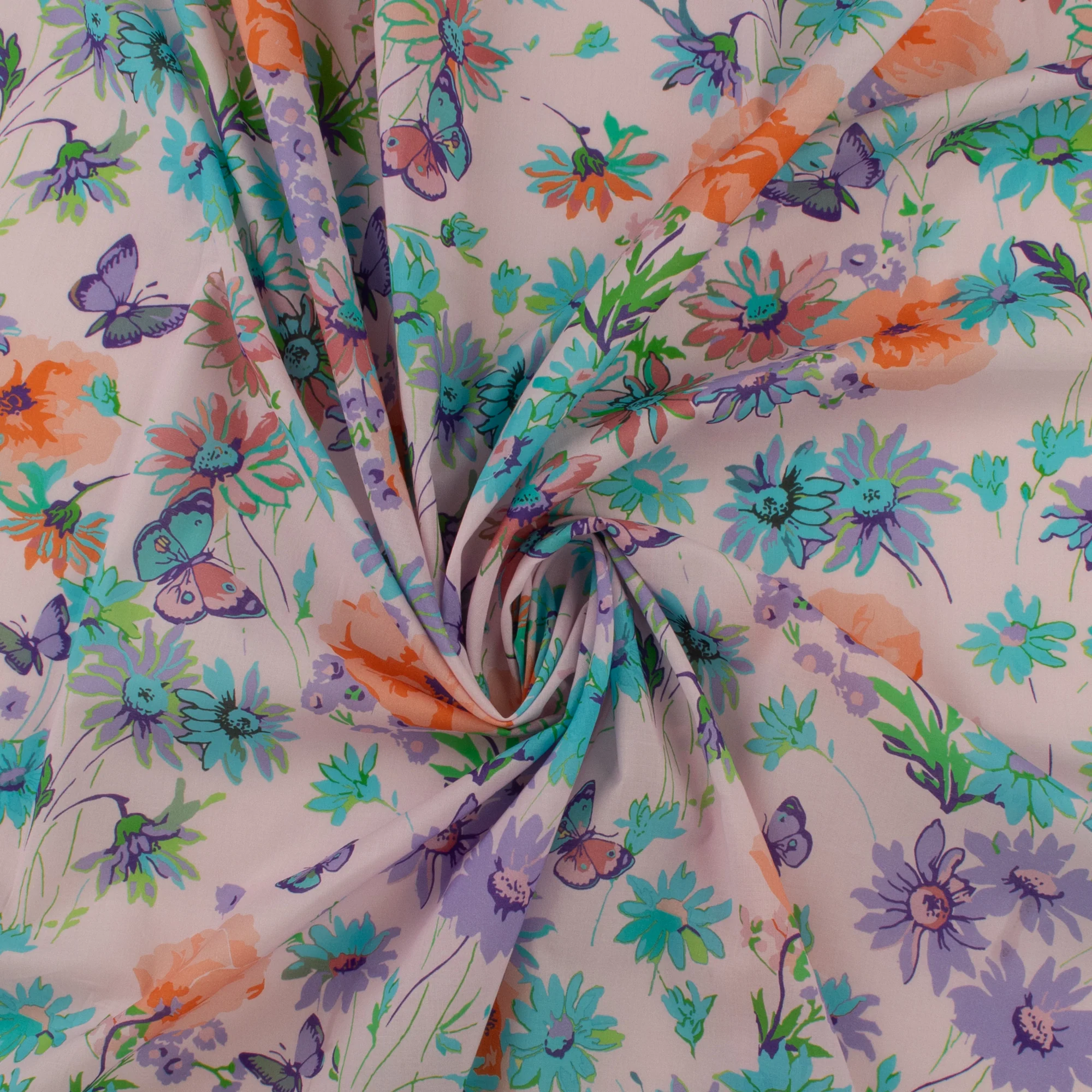 Printed Cotton Voile - MARBELLA - 013 - Light Pink - Image 2