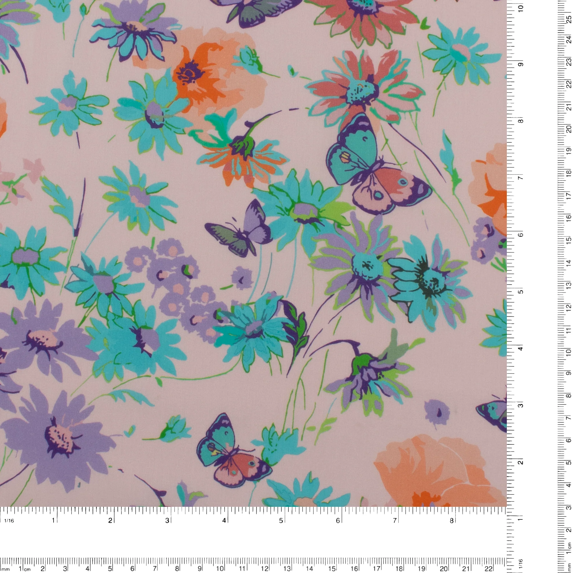 Printed Cotton Voile - MARBELLA - 013 - Light Pink - Image 3