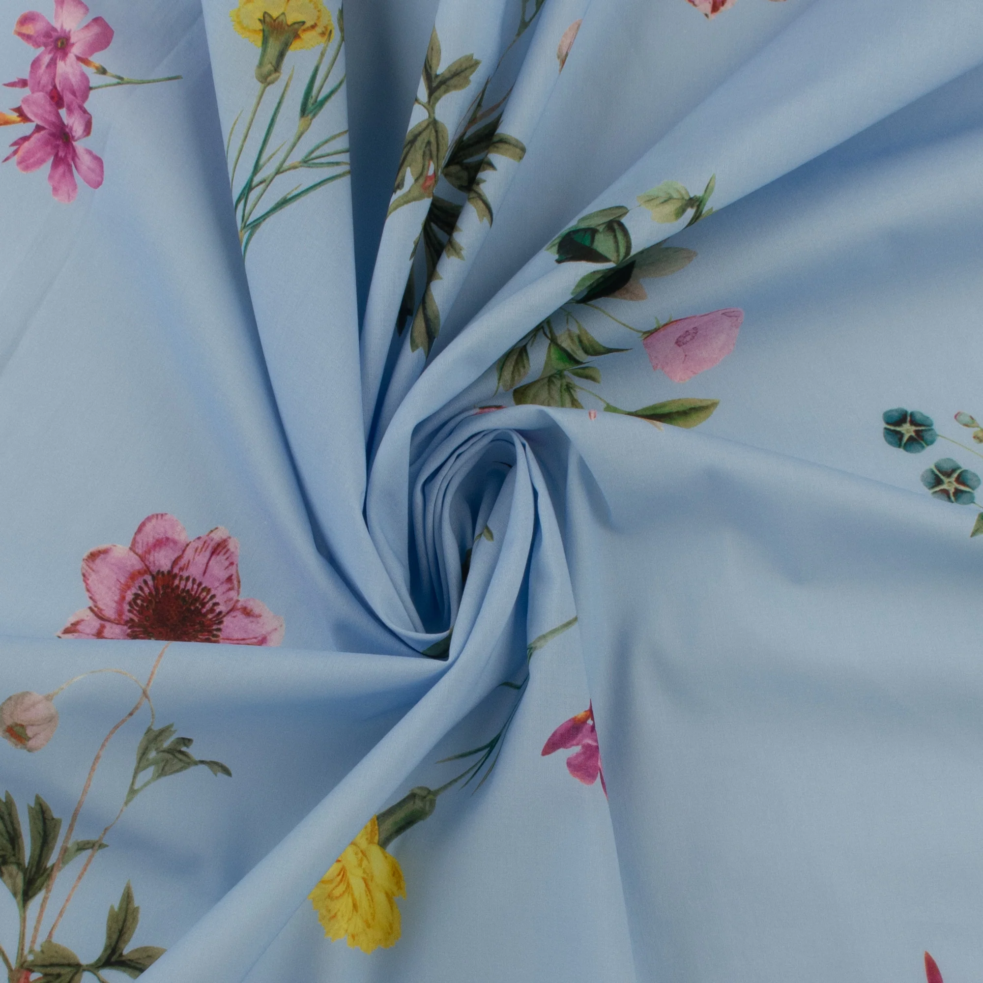 Printed Cotton Voile - MARBELLA - 015 - Sky Blue - Image 2