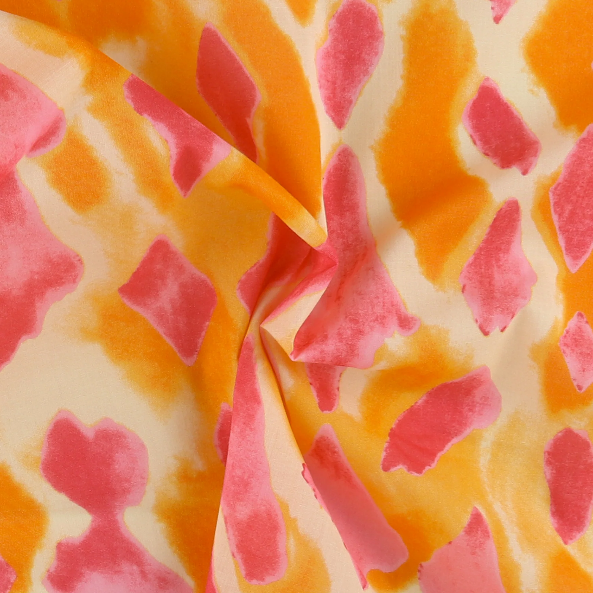 Printed Cotton Voile - MINERVA - 005 - Tangerine - Image 2