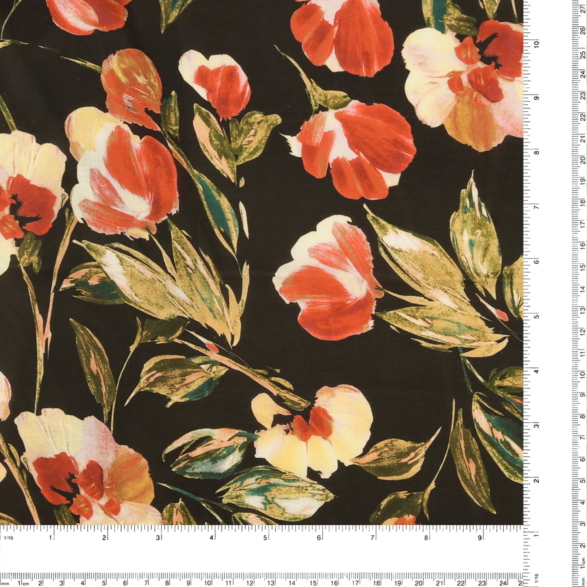 Printed Cotton Voile - MINERVA - 012 - Black - Image 3