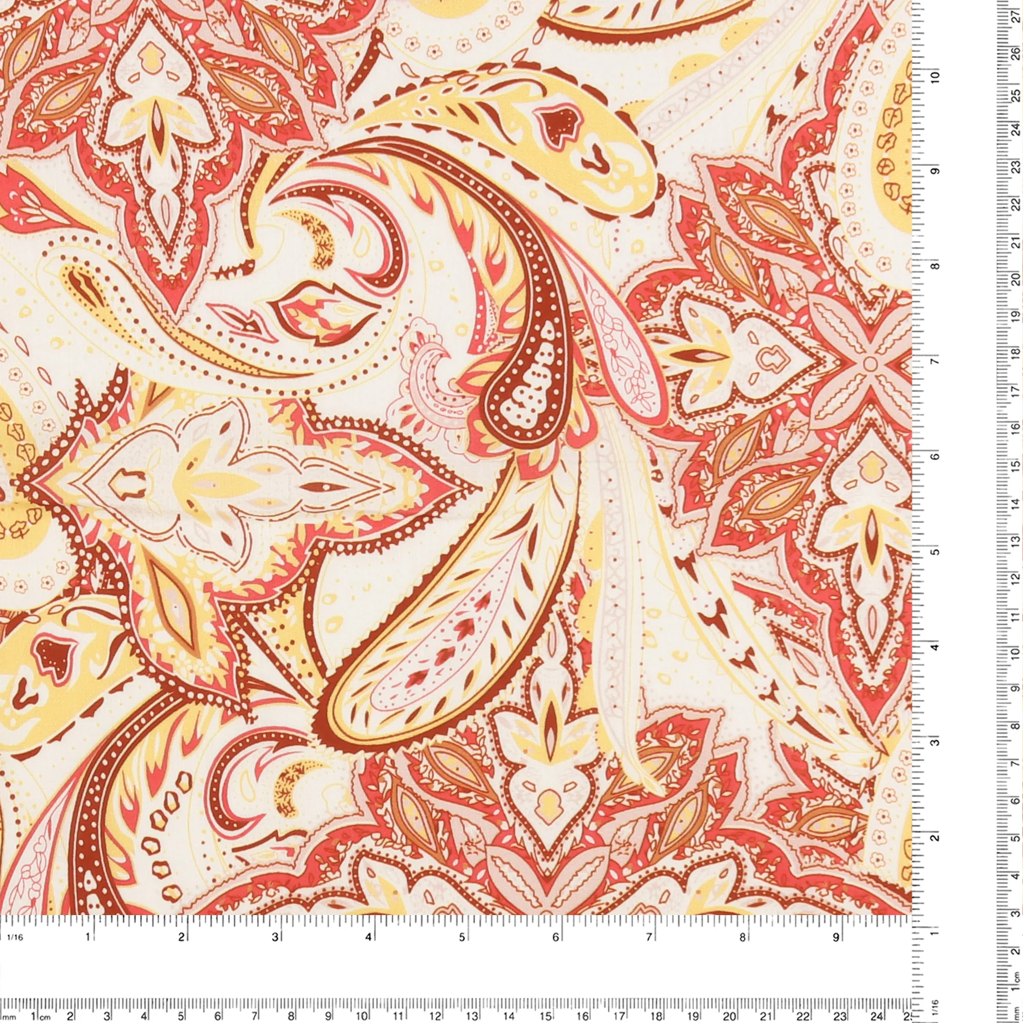 Printed Cotton Voile - MINERVA - 013 - Red - Image 3