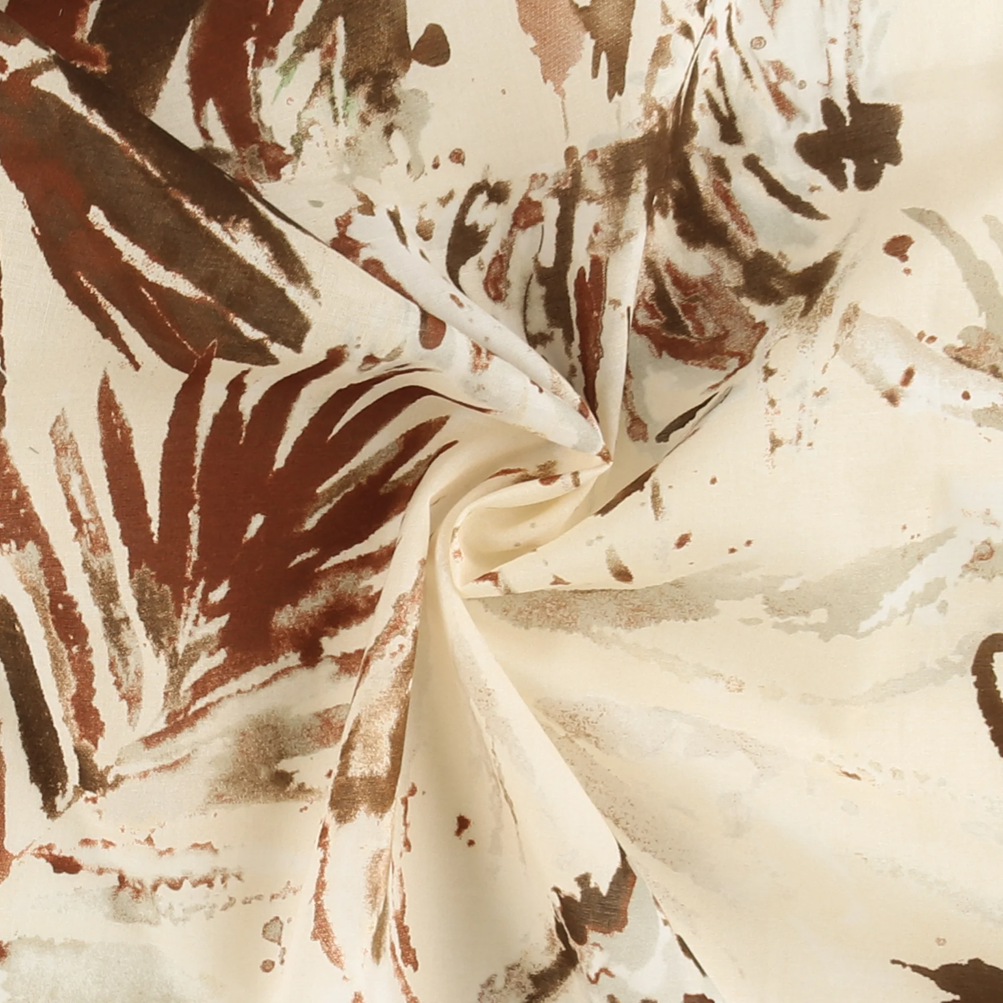 Printed Cotton Voile - MINERVA - 015 - Brown - Image 2