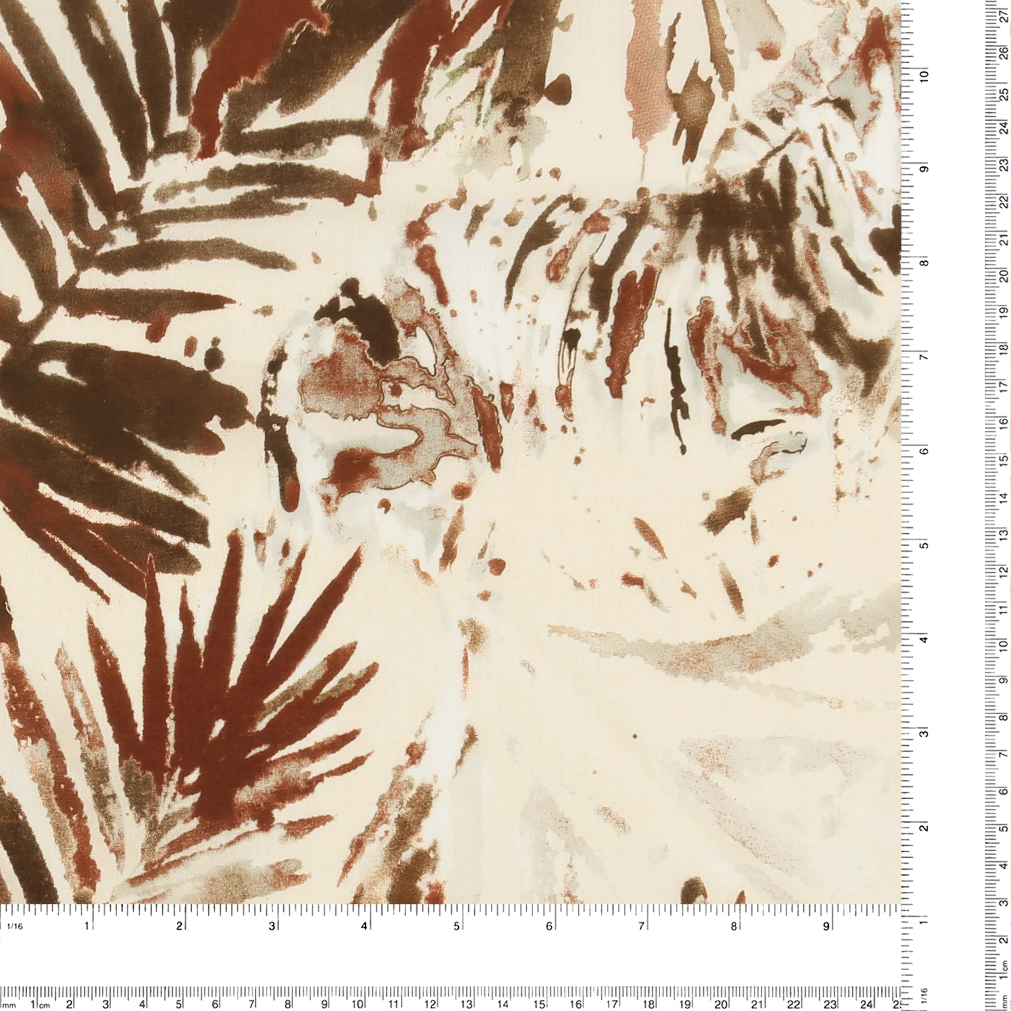 Printed Cotton Voile - MINERVA - 015 - Brown - Image 3