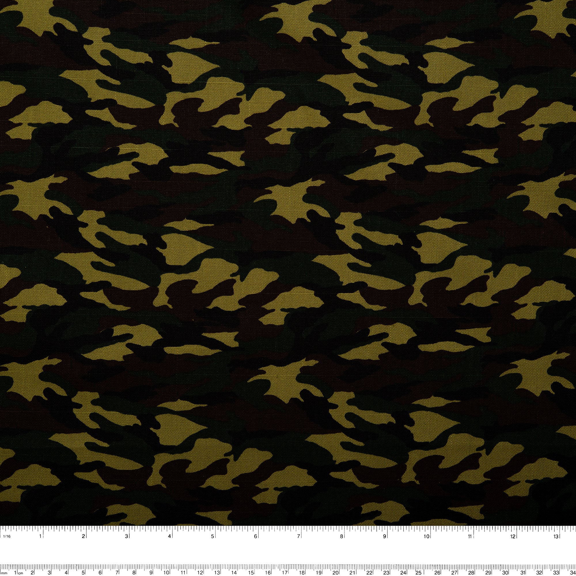 Printed Craft Canvas - TIC-TAC-TOE - Camouflage - Brown / Green - Image 3