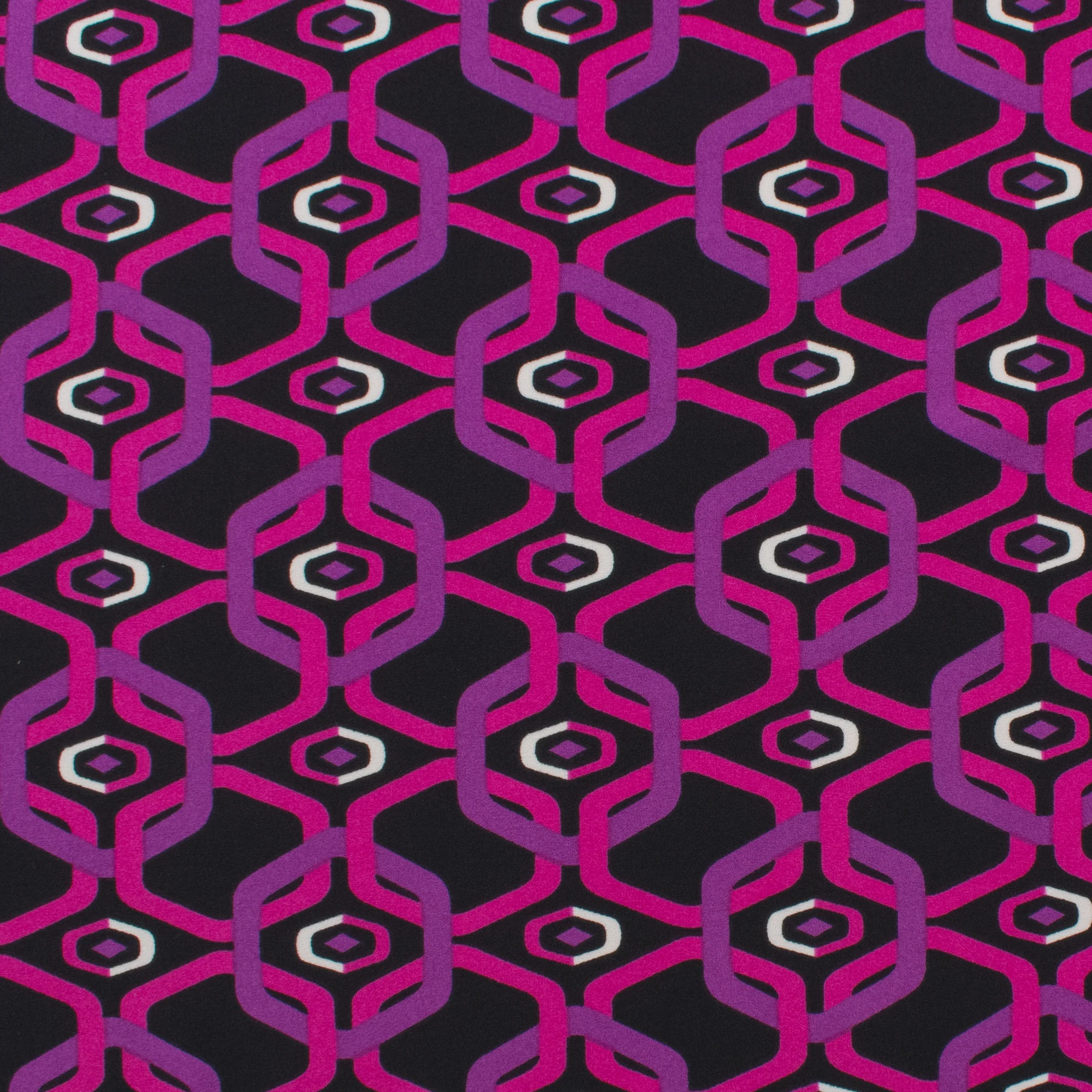 Printed Crepe - CREOLIA - Chains - Pink