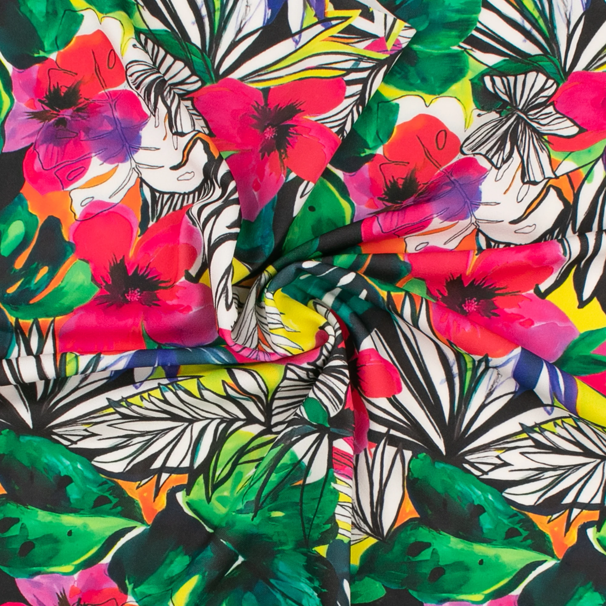 Printed Crepe Knit - MONTEGO - Hot Pink - Image 2