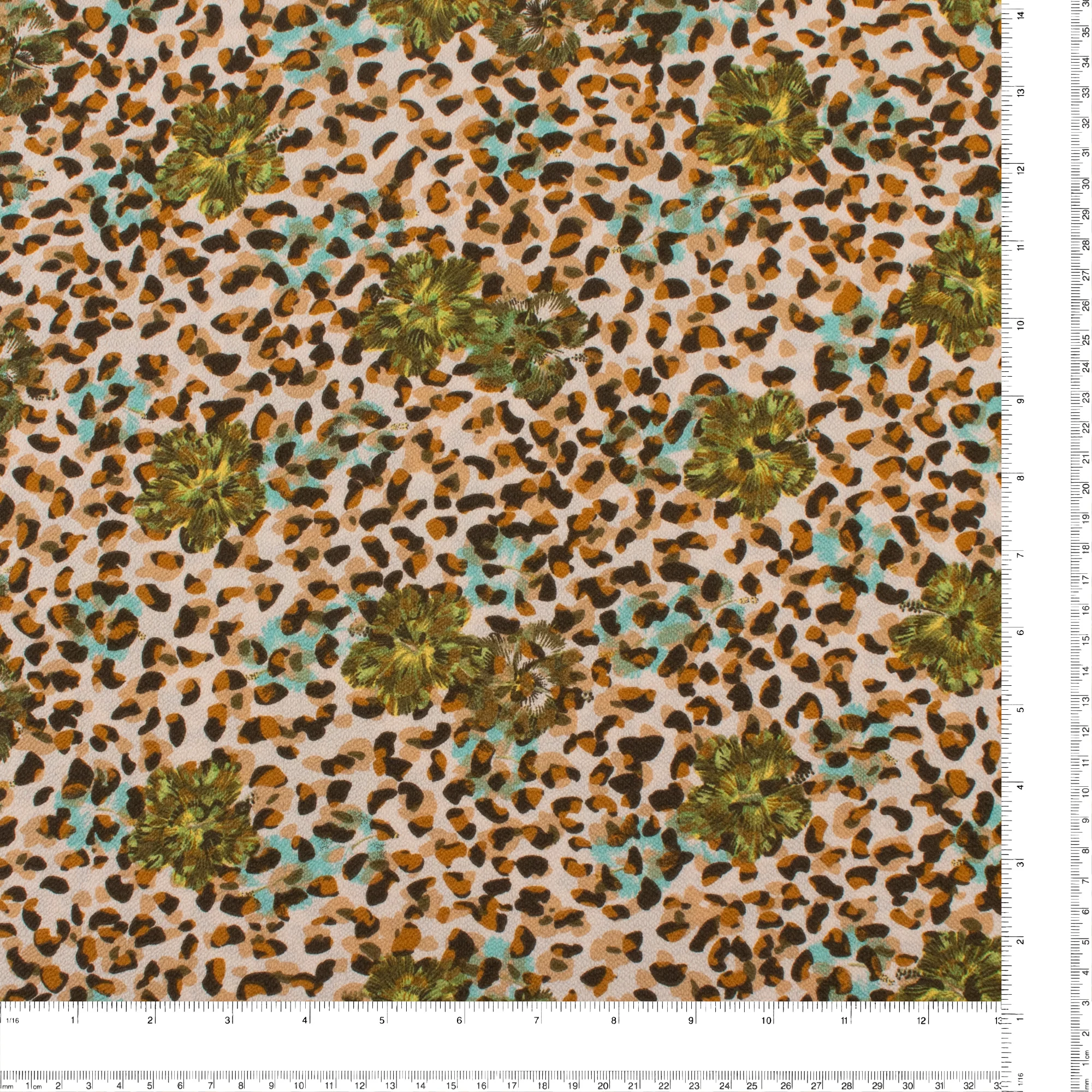 Printed Crepe - ROTTERDAM - 002 - Coral - Image 3