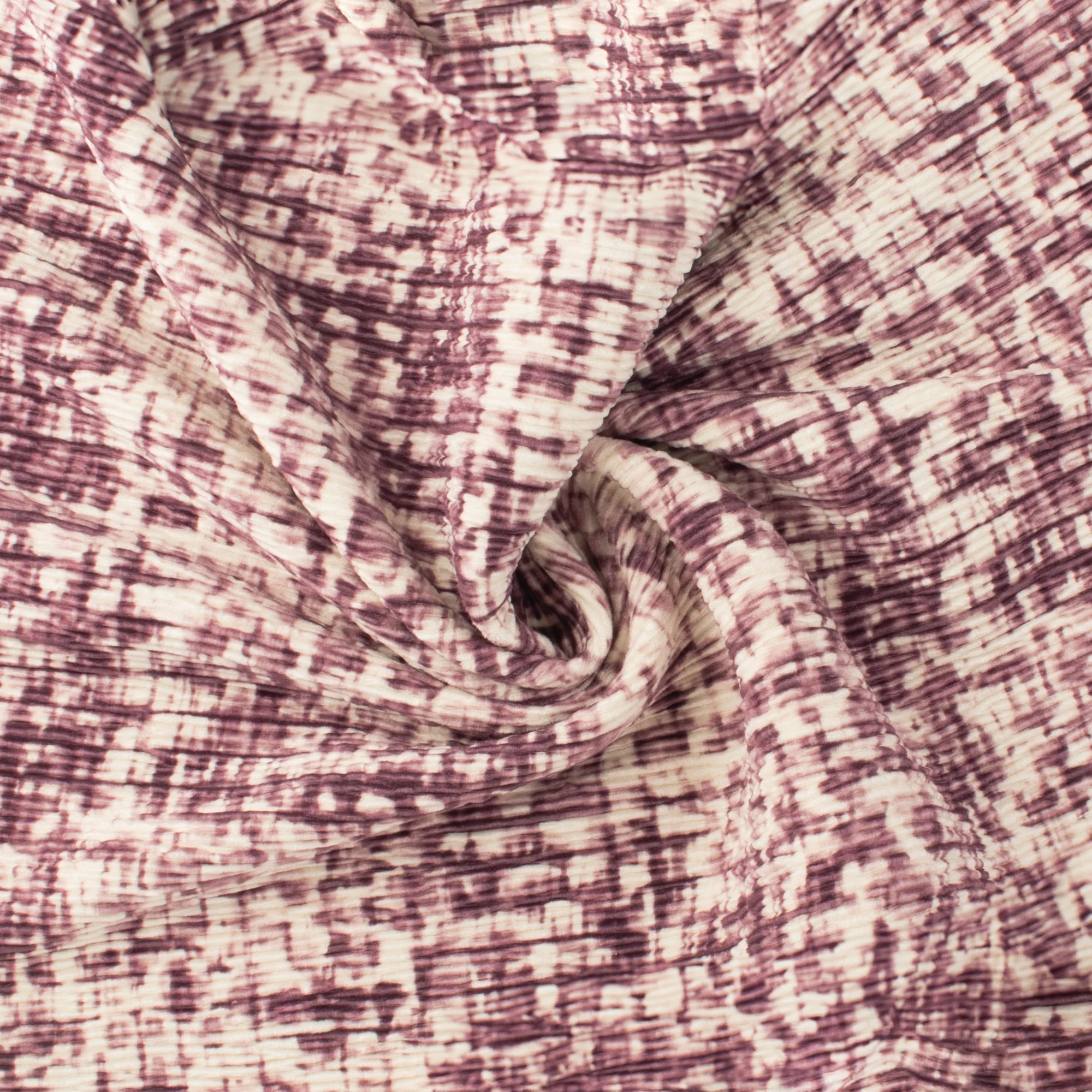 Printed Crinkled Velvet - LOUNGING - 002 - Eggplant - Image 2