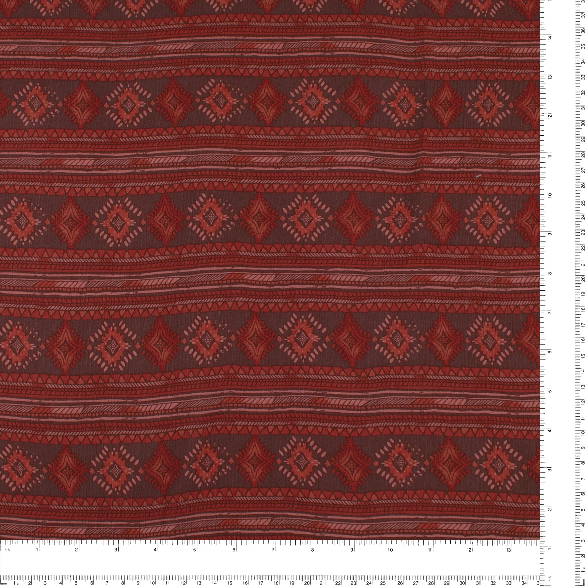 Printed Crinkled Yoryu - DELILAH - 007 - Brick - Image 3