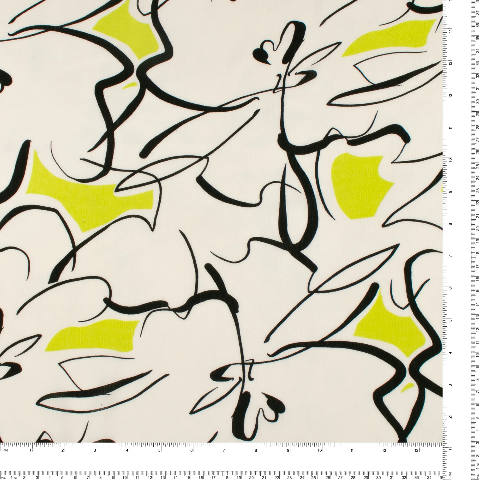 Printed Crinkled Yoryu - DELILAH - 012 - Lime - Image 3