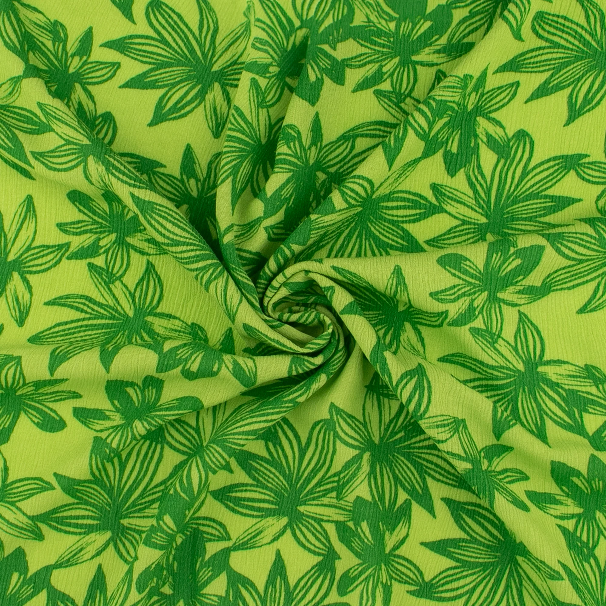 Printed Crinkled Yoryu - DELILAH - 016 - Green - Image 2