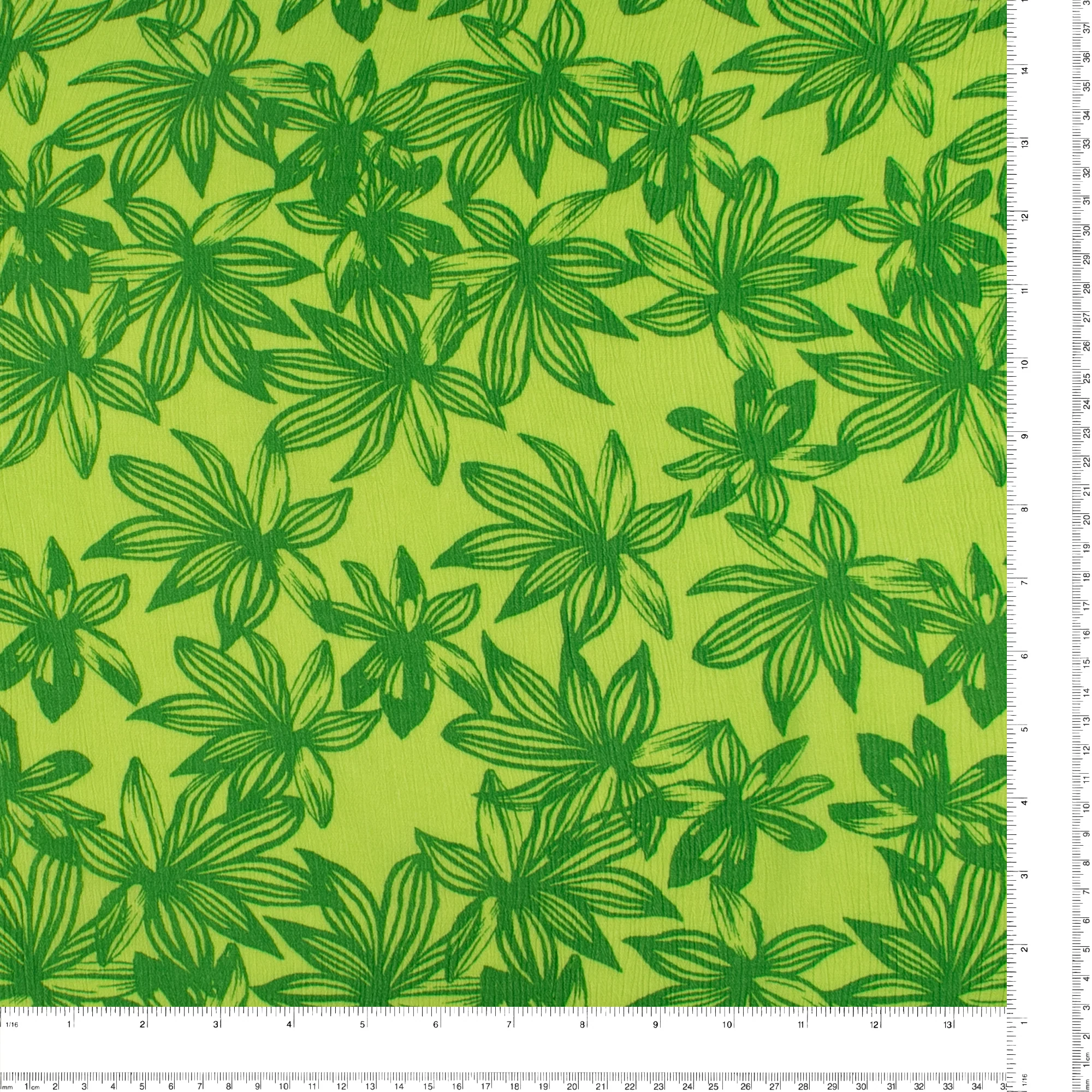 Printed Crinkled Yoryu - DELILAH - 016 - Green - Image 3