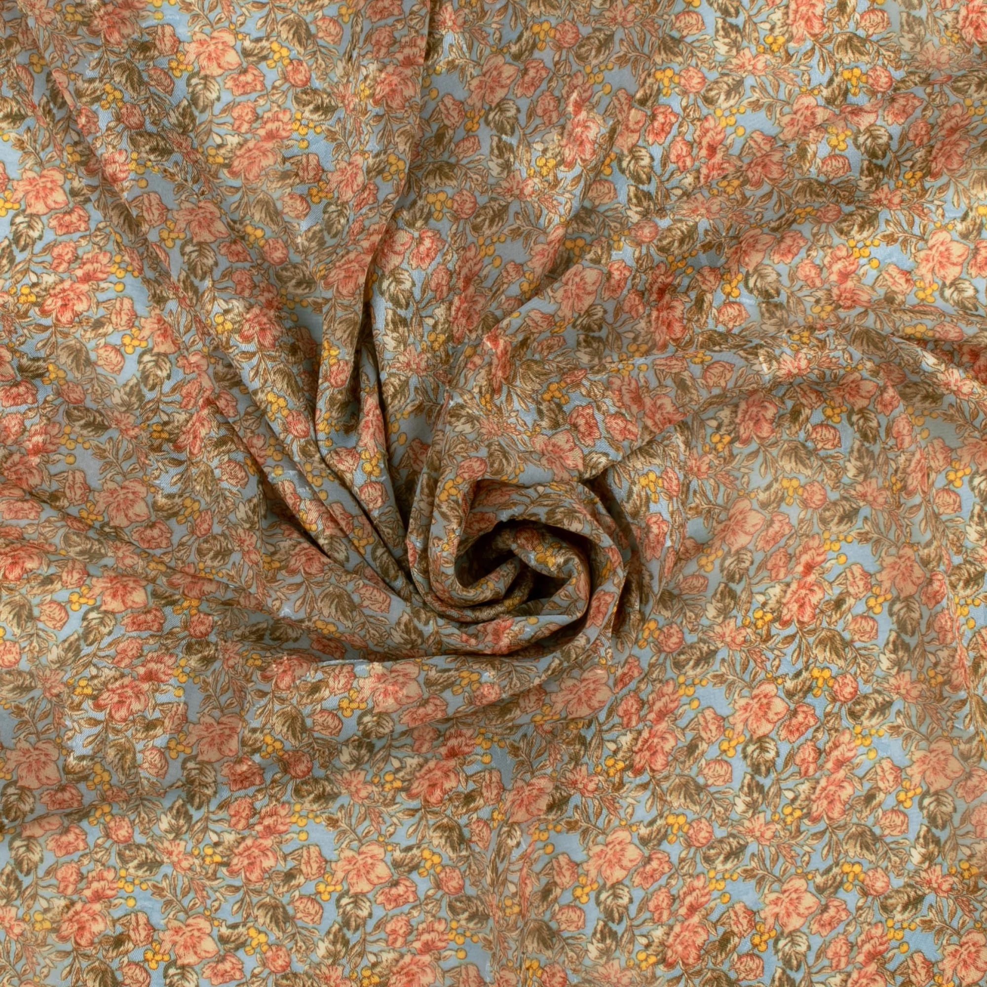 Printed Dobby Jacquard Chiffon - TANIA - 018 - Aqua - Image 2
