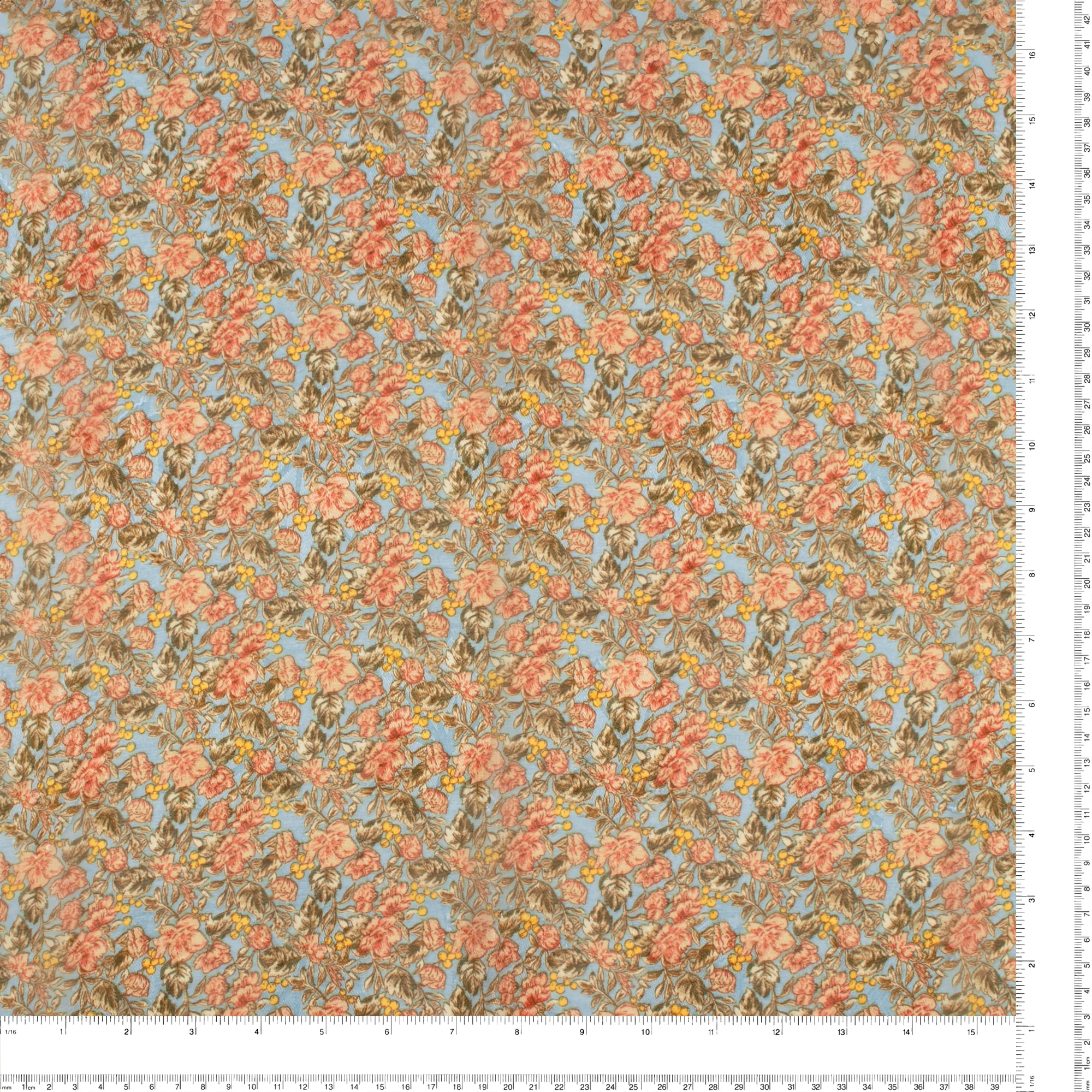 Printed Dobby Jacquard Chiffon - TANIA - 018 - Aqua - Image 3