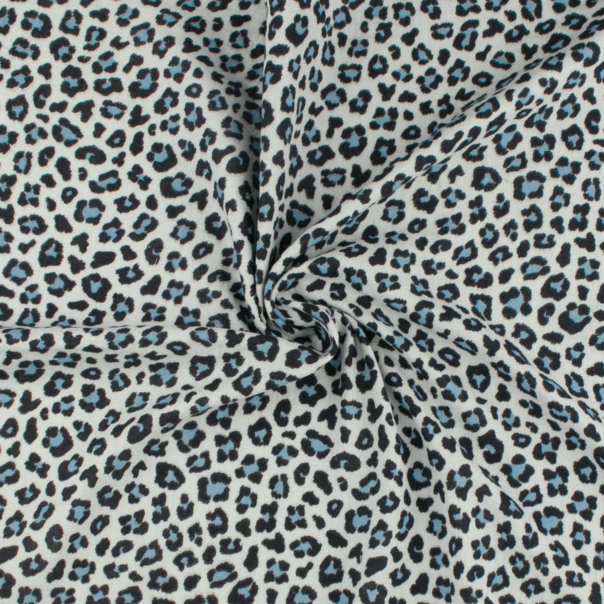 Printed Double Gauze - JULIETTE - 020 - Blue - Image 2