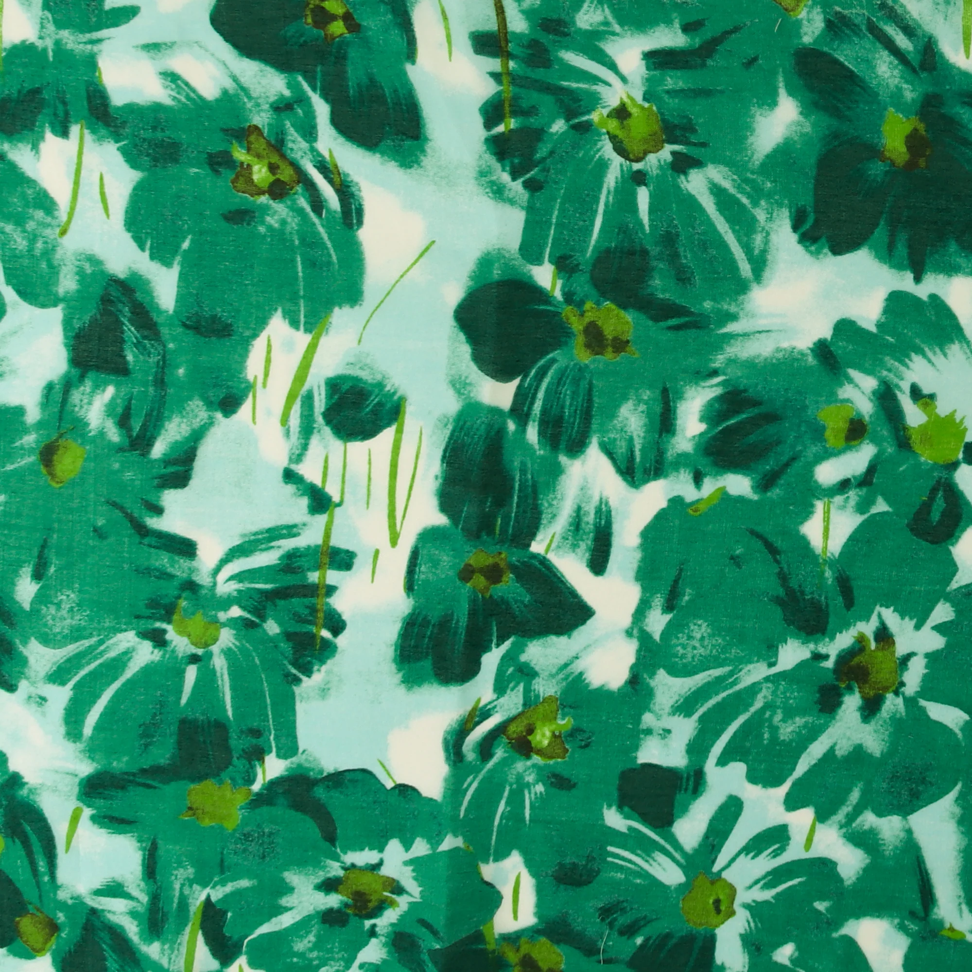 Printed Faux Silk - IMOGENE - 003 - Green