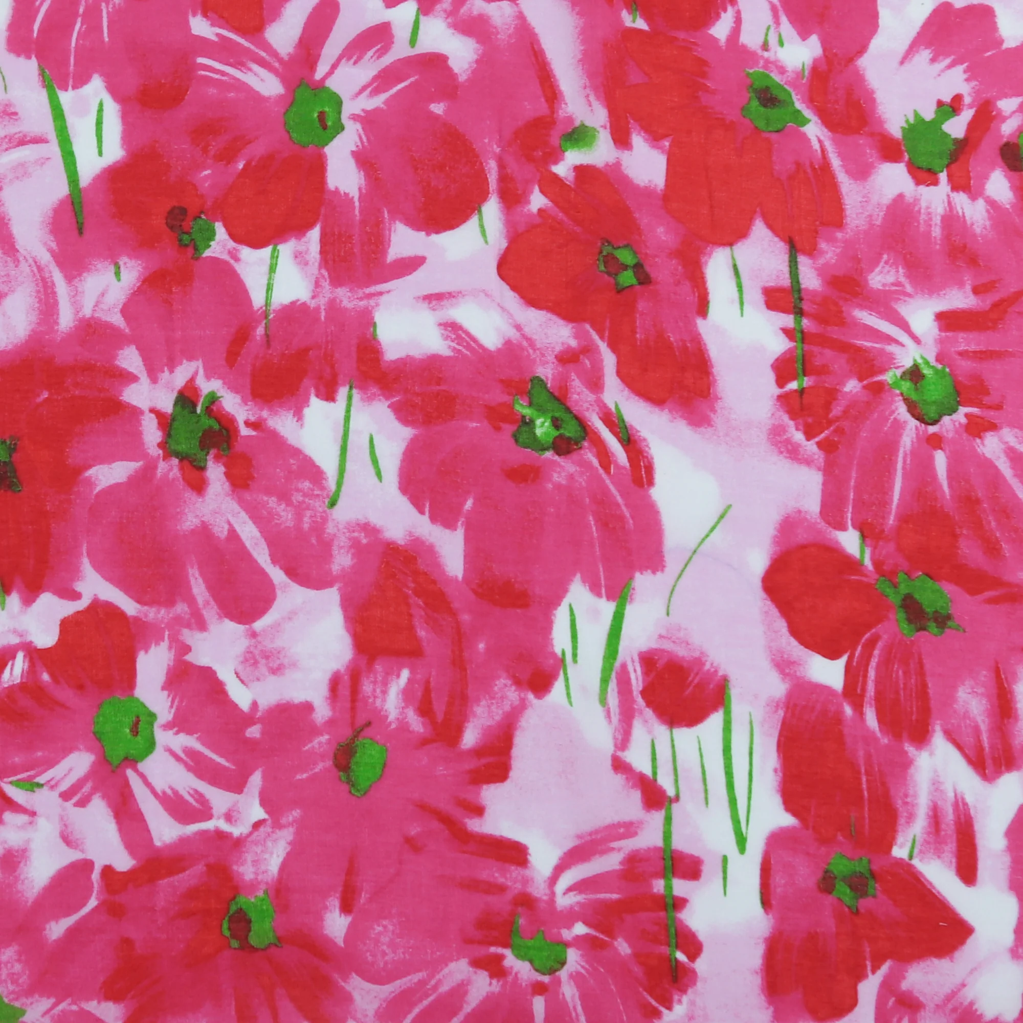 Printed Faux Silk - IMOGENE - 006 - Pink