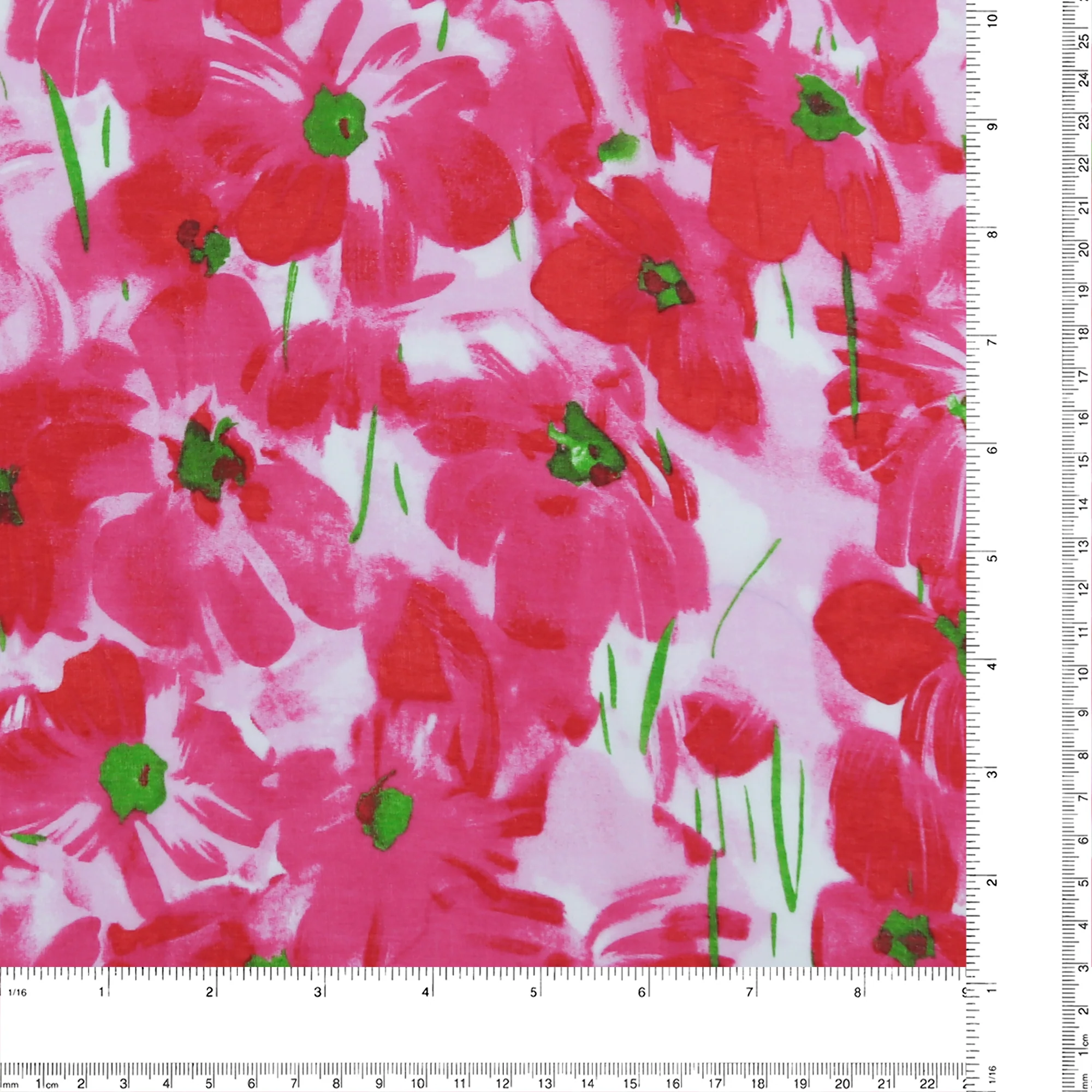 Printed Faux Silk - IMOGENE - 006 - Pink - Image 3