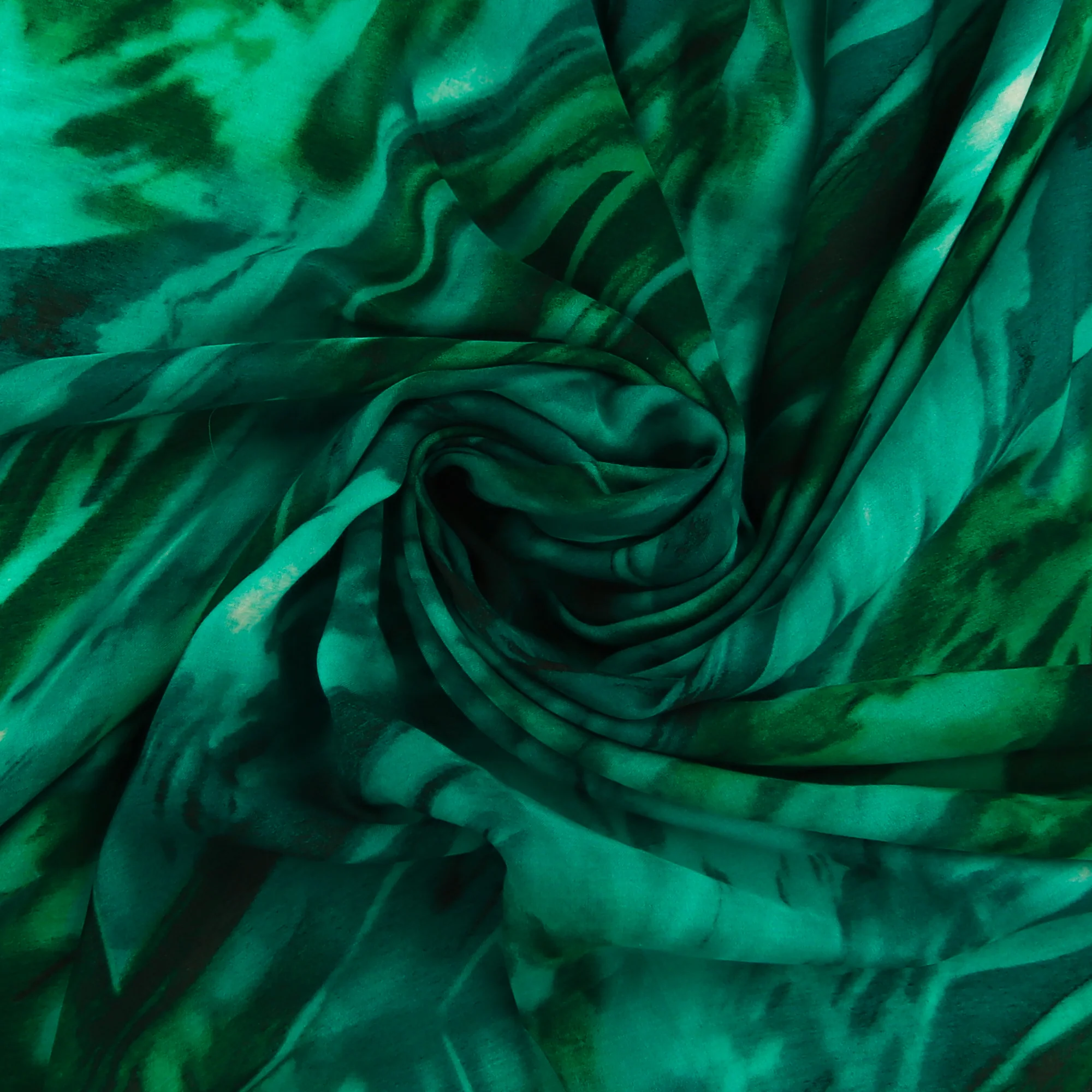 Printed Faux Silk - IMOGENE - 008 - Green - Image 2