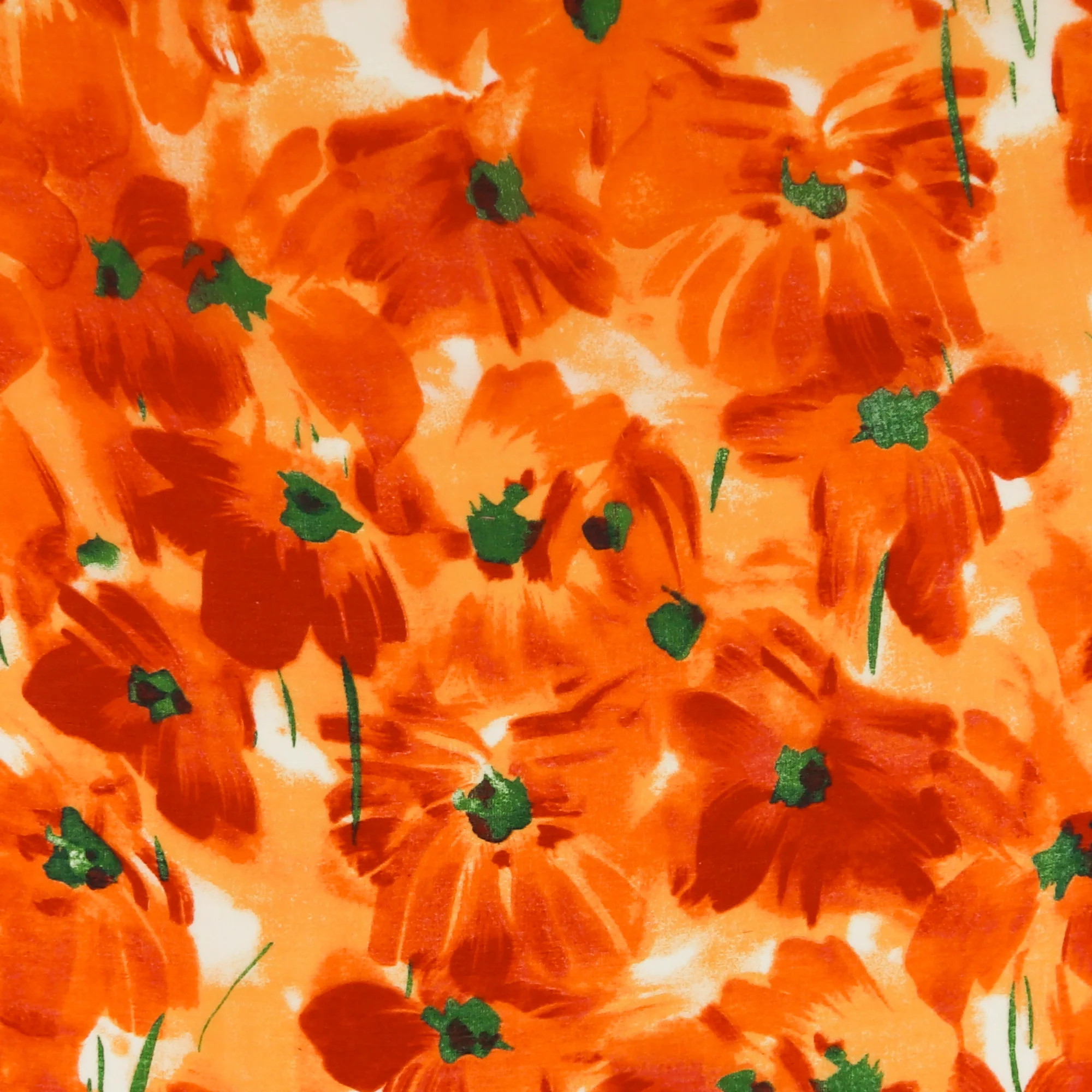 Printed Faux Silk - IMOGENE - 009 - Orange
