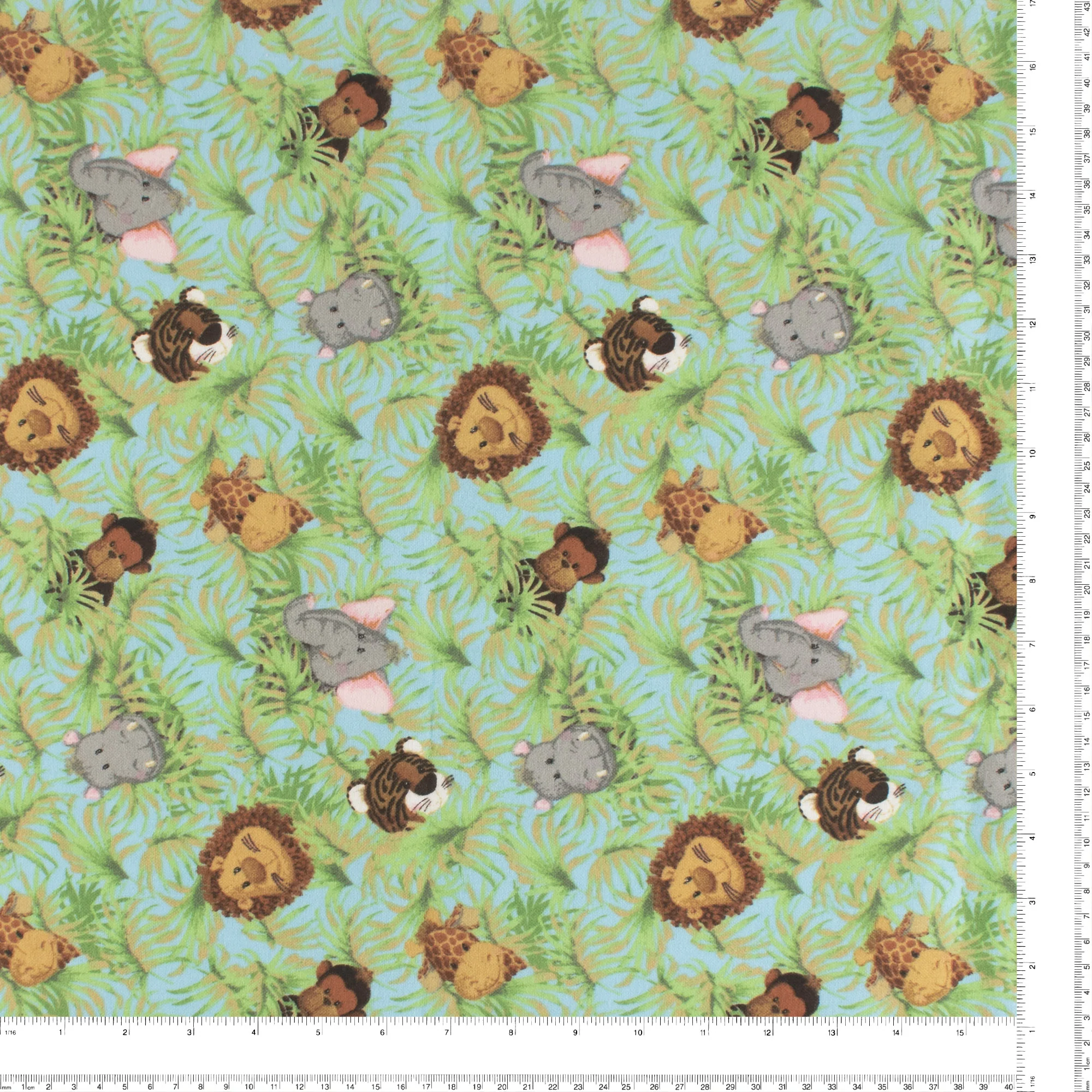 Printed Flannelette by Fabric Traditions - TREASURE - 033 - Blue - Image 3