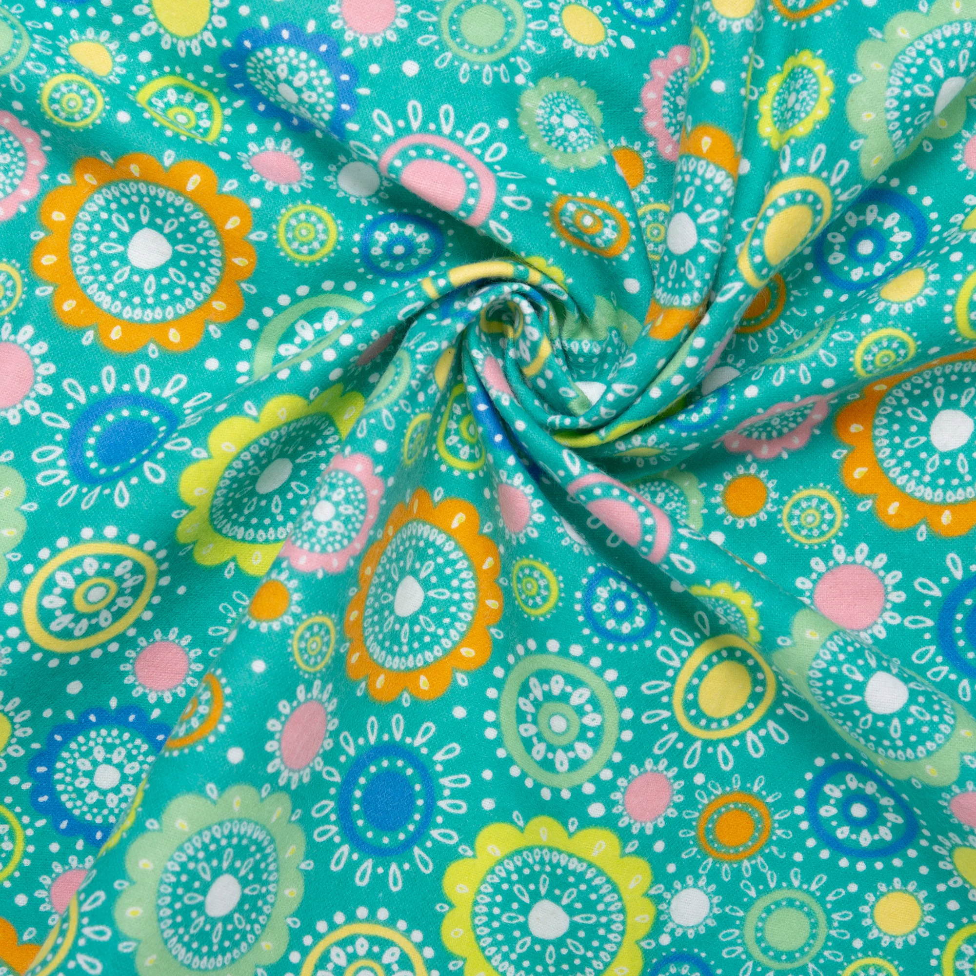 Printed Flannelette - CHARLIE - 033 - Blue - Image 2