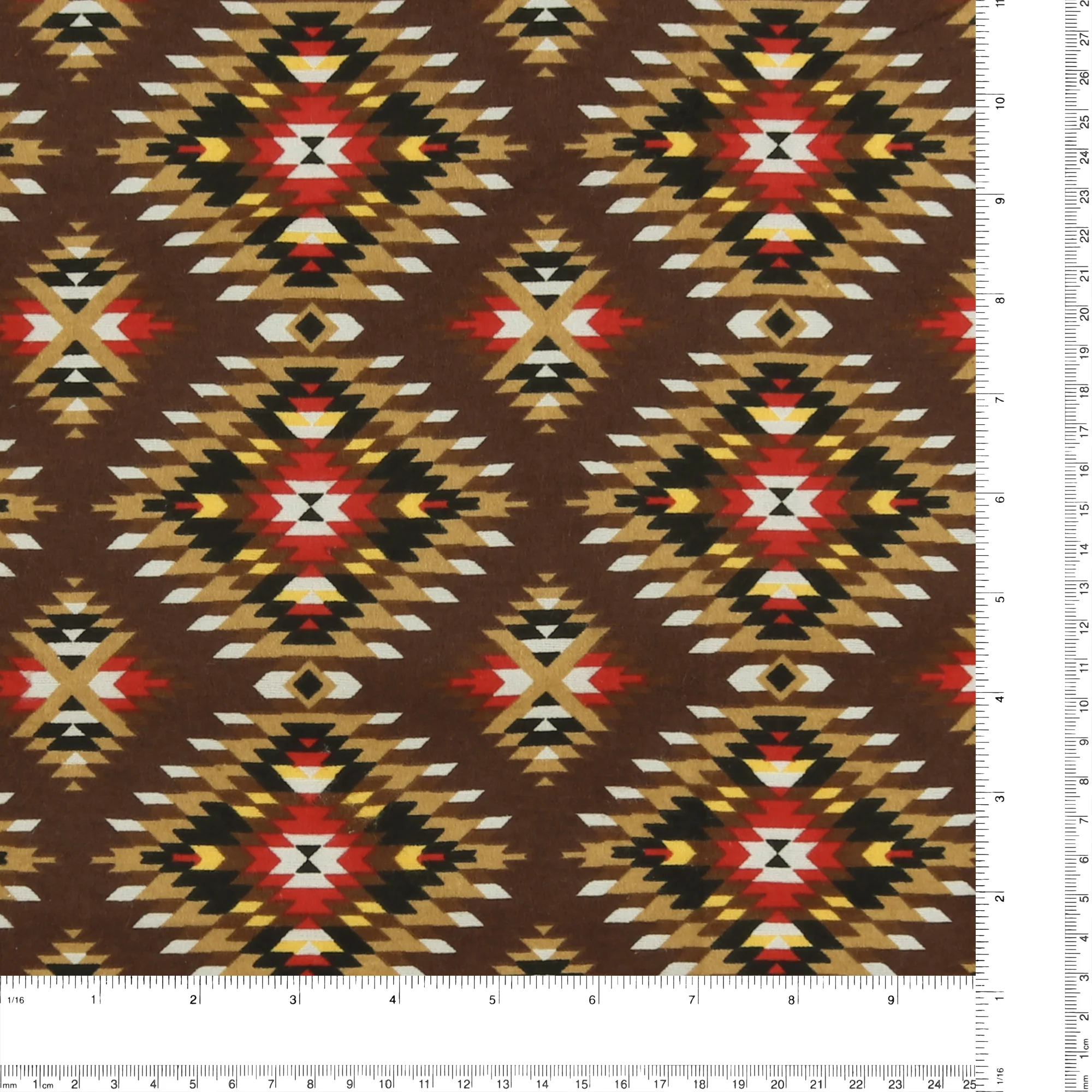 Printed Flannelette - CHARLIE - 115 - Chocolate - Image 3