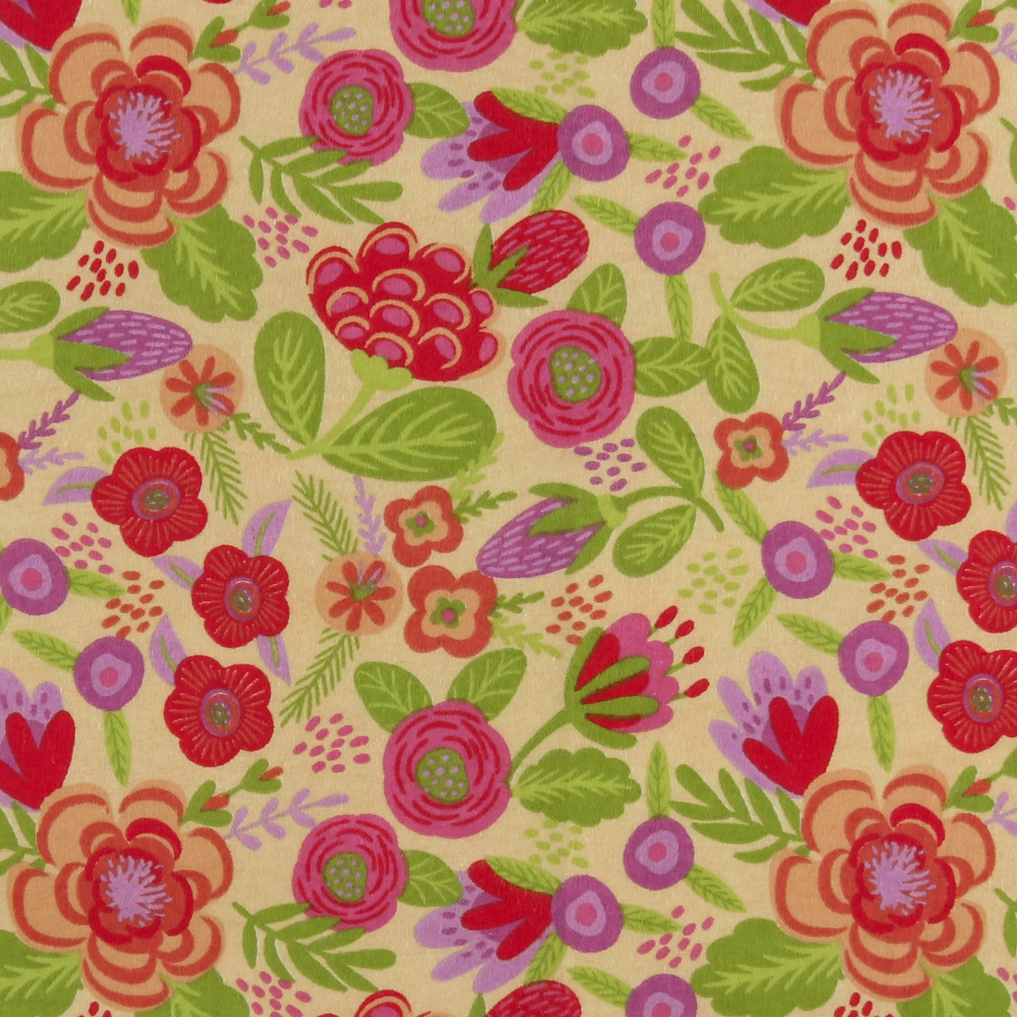 Printed Flannelette - CHARLIE - 119 - Honey