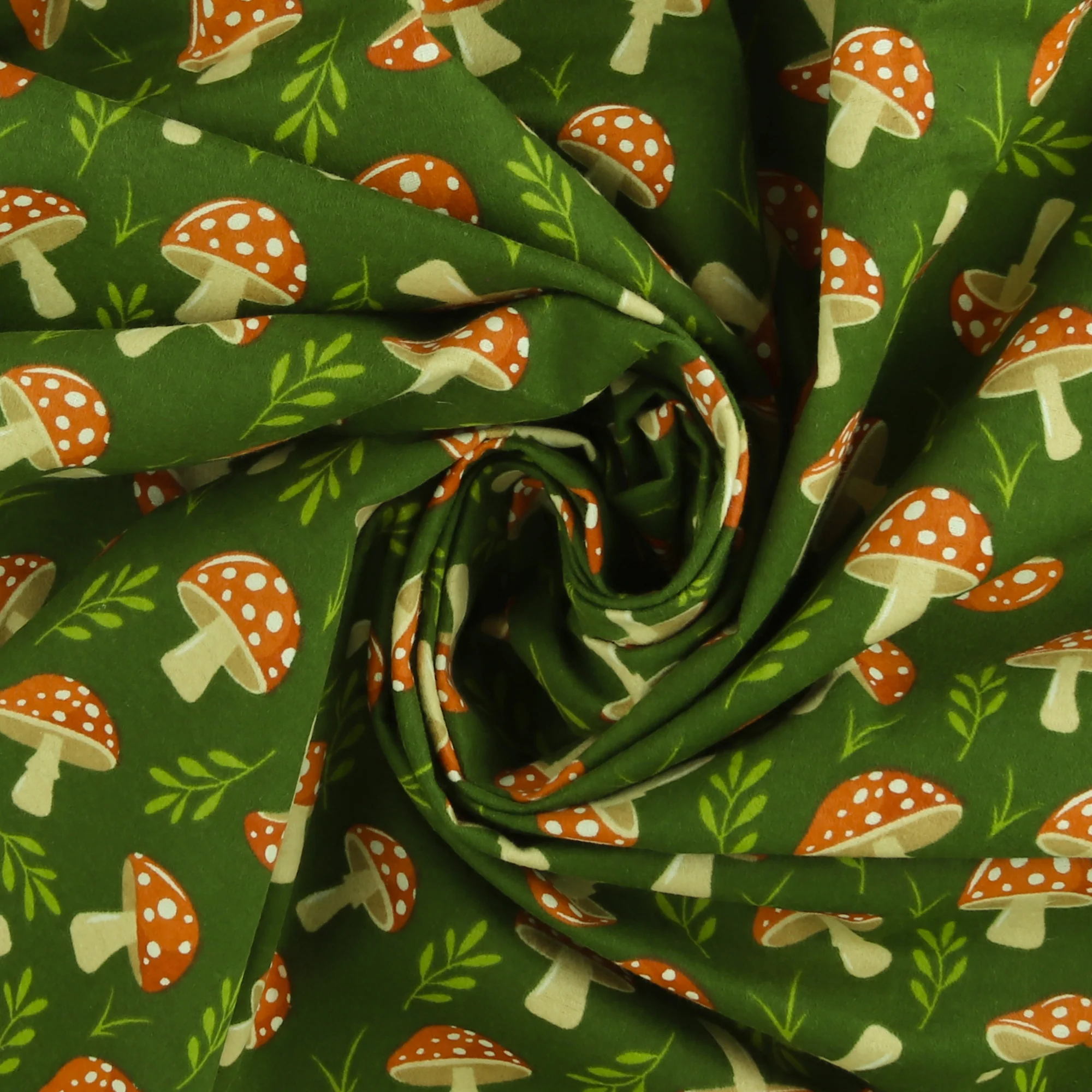 Printed Flannelette - CHARLIE - 123 - Green - Image 2