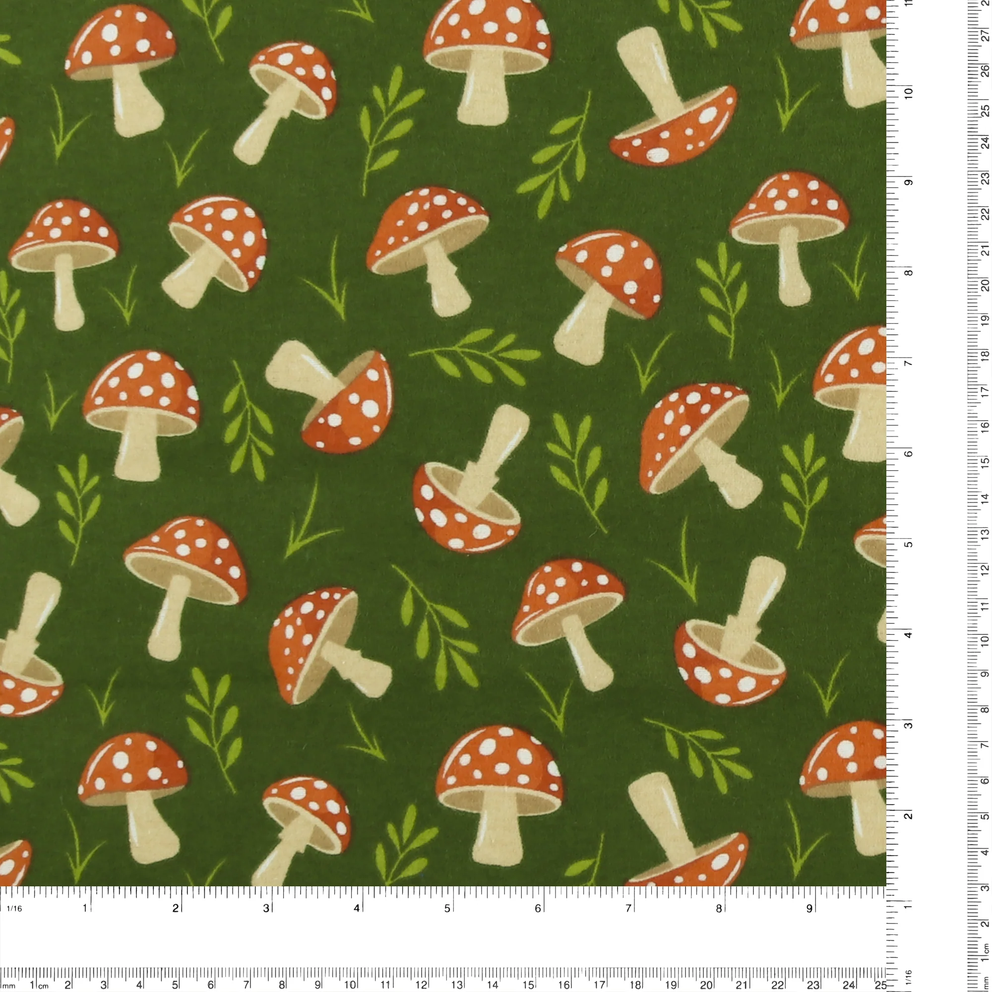 Printed Flannelette - CHARLIE - 123 - Green - Image 3