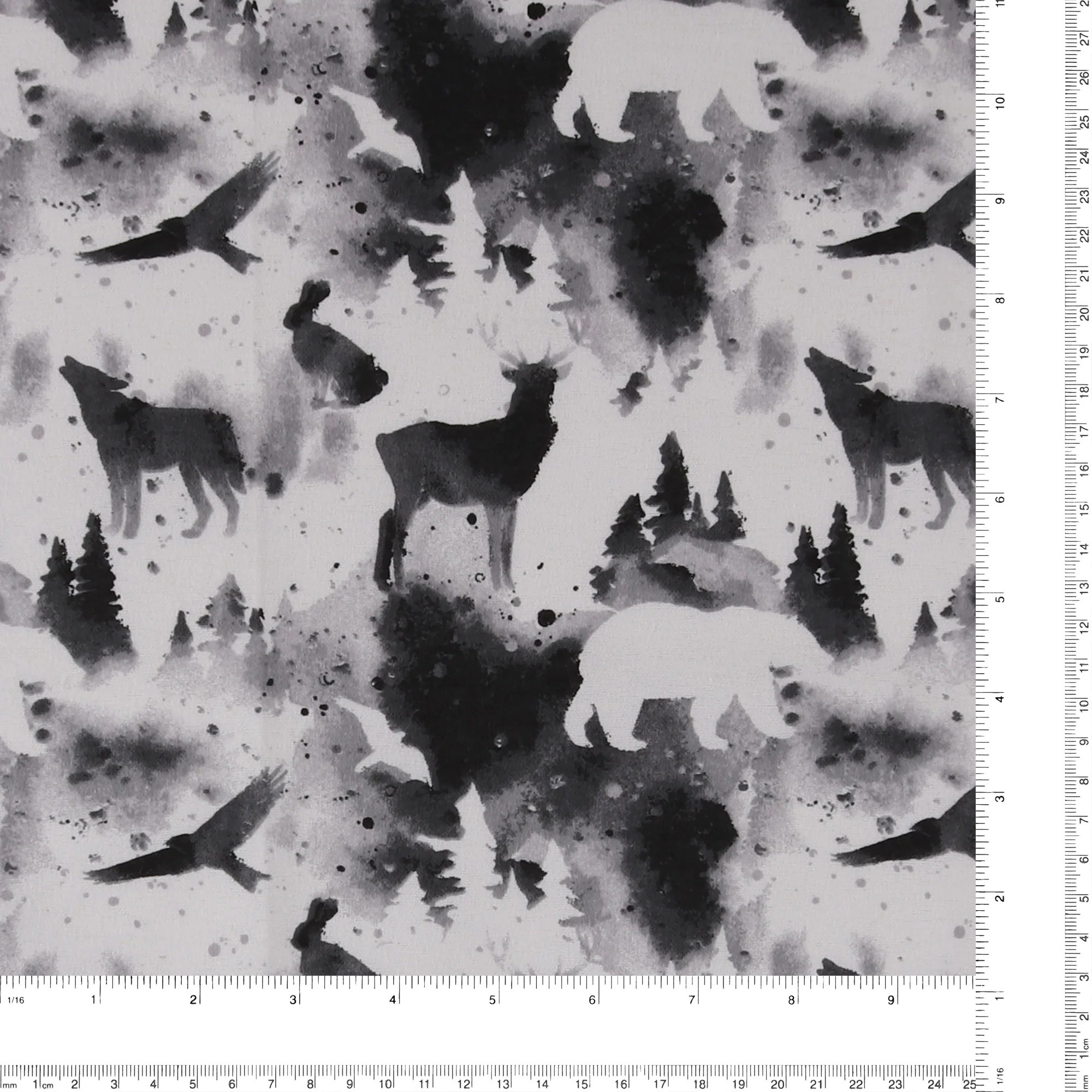 Printed Flannelette - CHARLIE - 127 - Grey - Image 3