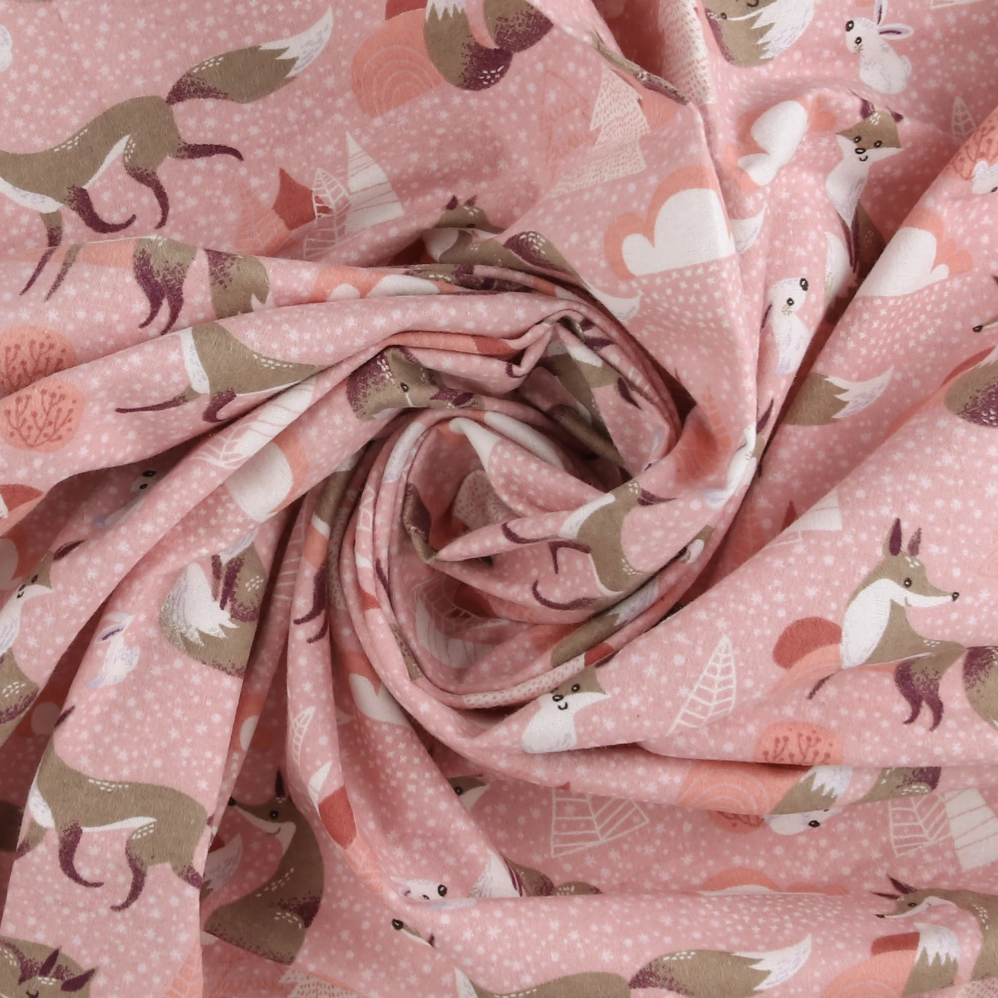 Printed Flannelette - CHARLIE - 130 - Pink - Image 2